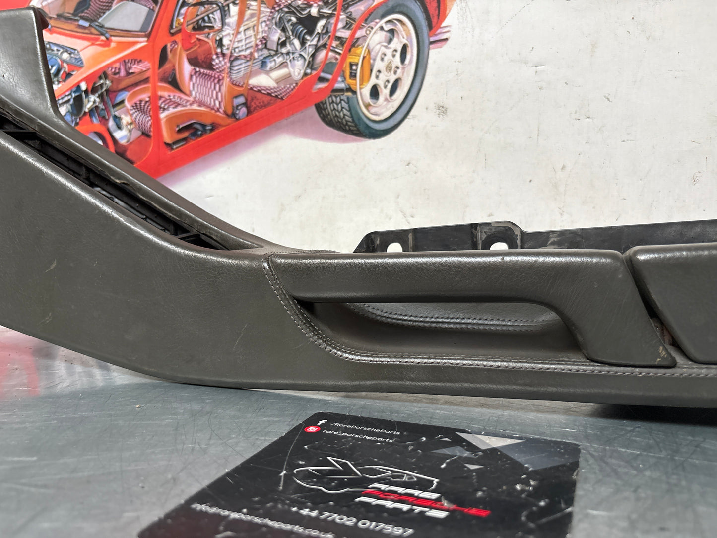 Porsche 928 Grey door armrest, right, off side, 92855510203, used