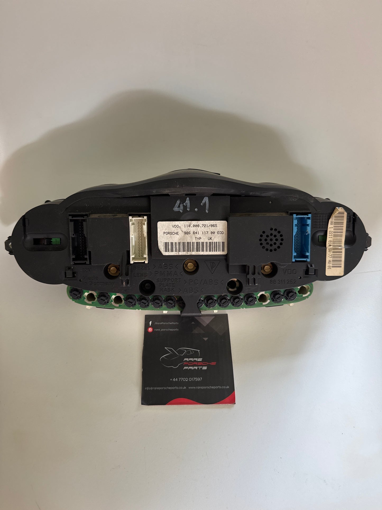 Porsche Boxster S 986 Dash Clocks Instrument Cluster Speedo MPH, spares or repairs 98664111700