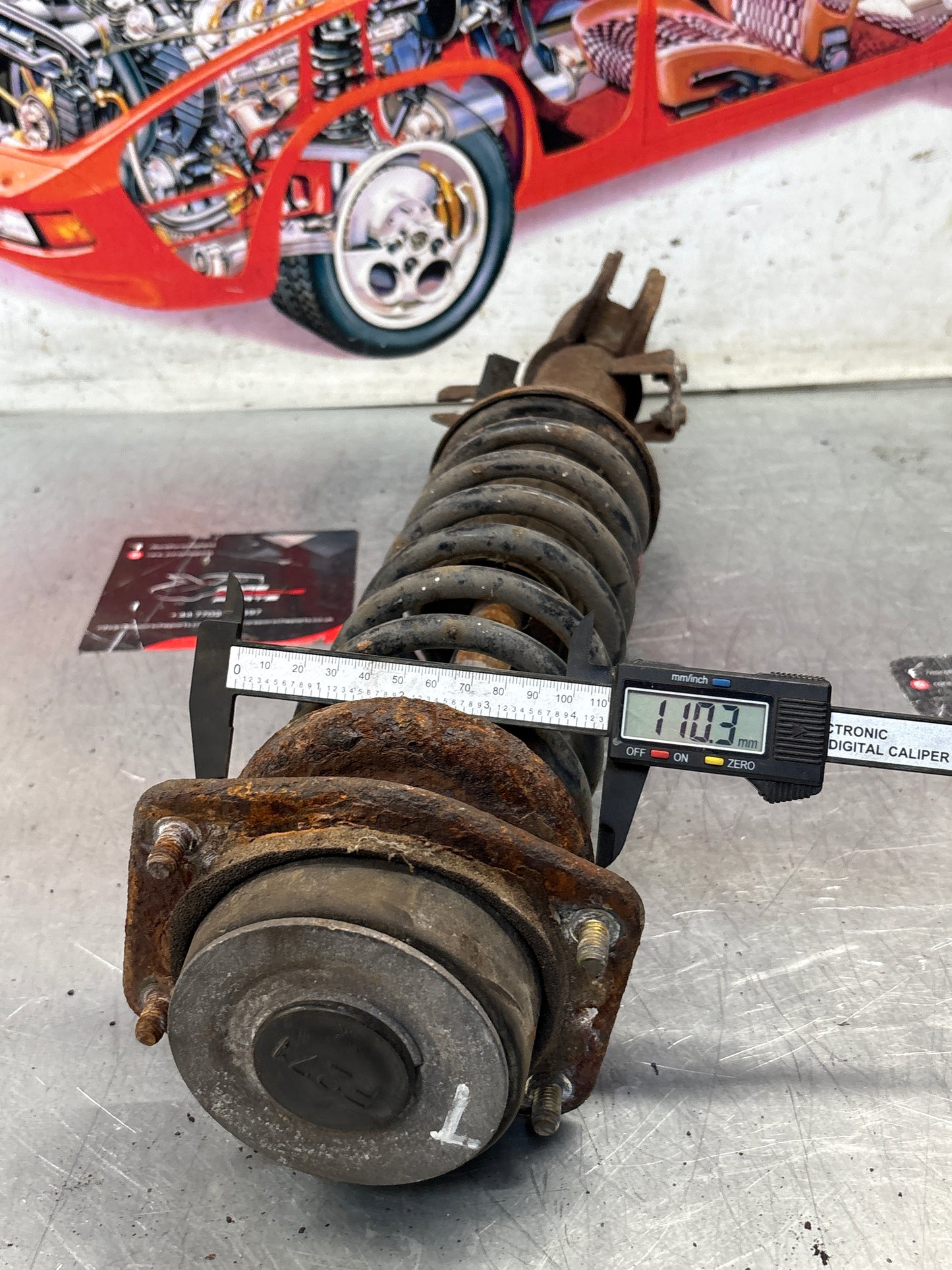 Porsche 944 S2 left, near side, shock absorber , 94434303119 used, spares or repair