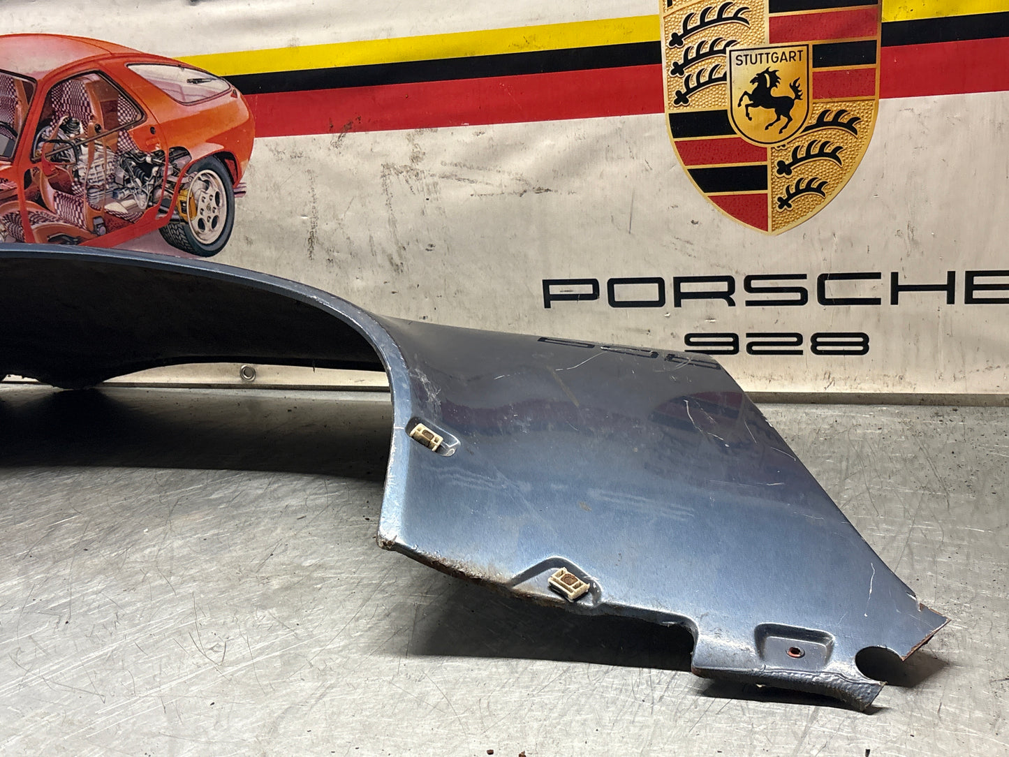 Porsche 911 964 rear right fender cut, used 96450306201