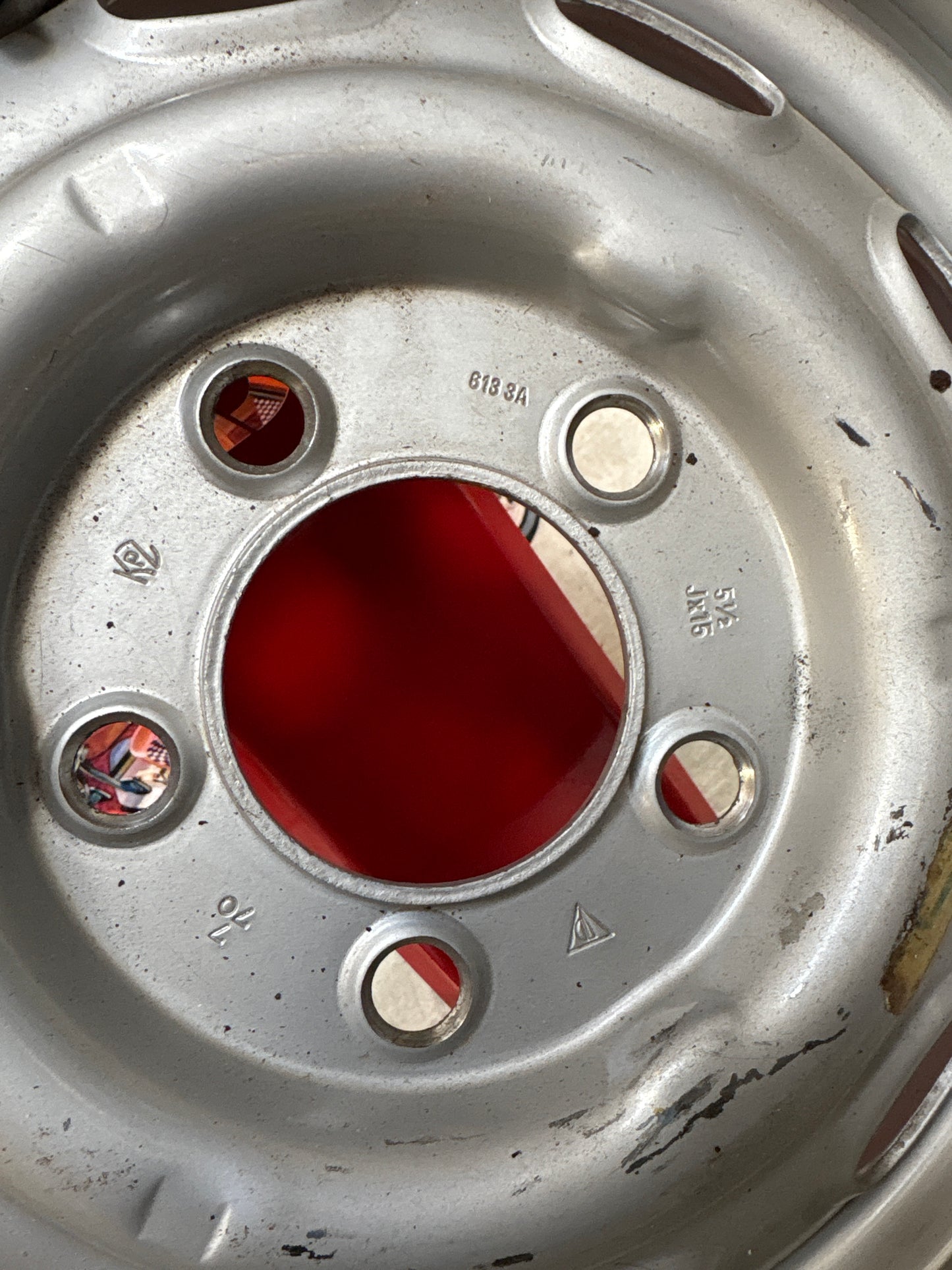 Porsche 911 944 924s spare wheel in steel with tyre, used