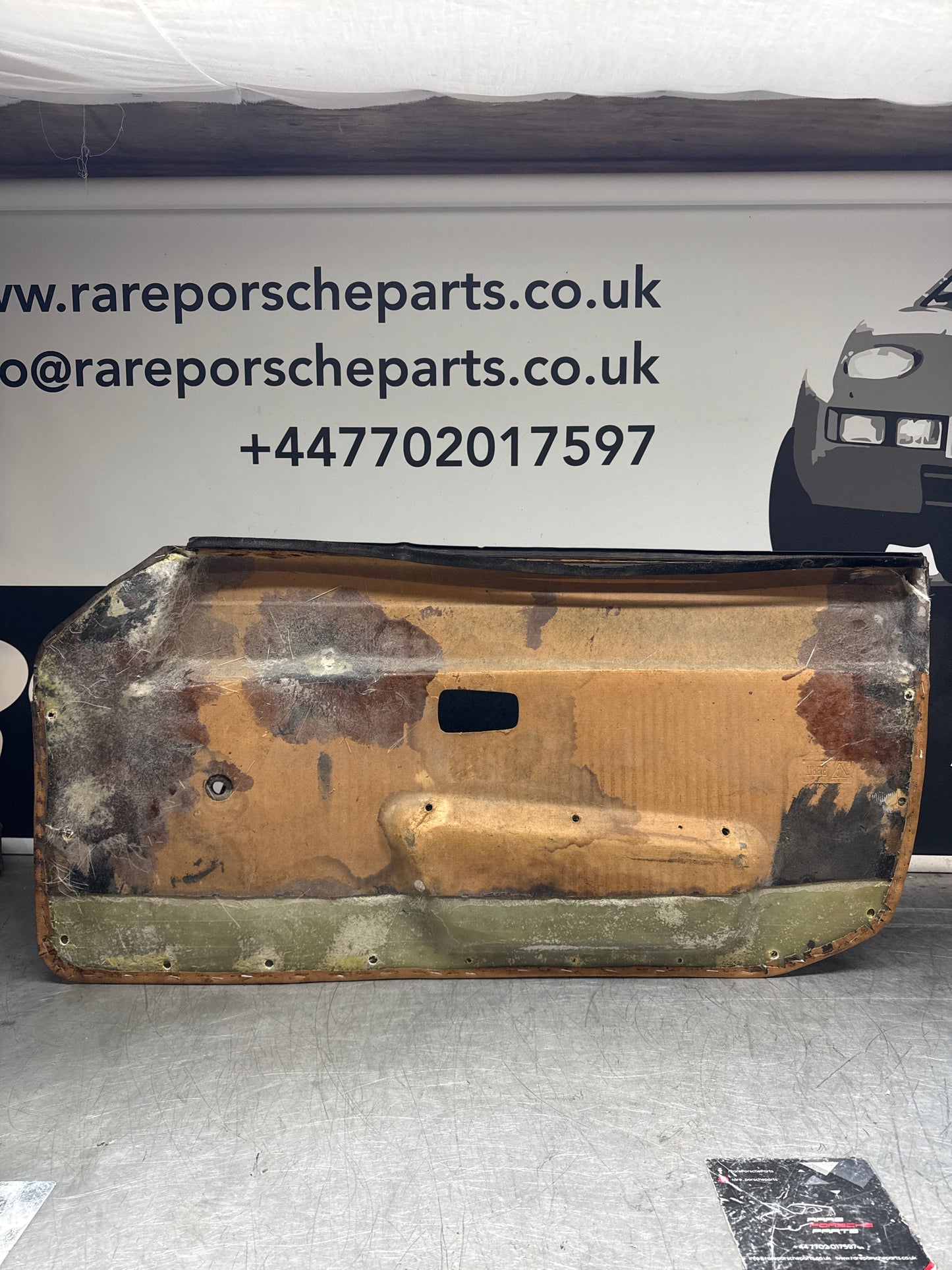 Porsche 924 / early 944 Brown and Caramel Used Door Cards, Pair. Fibreglass repaired 478867011