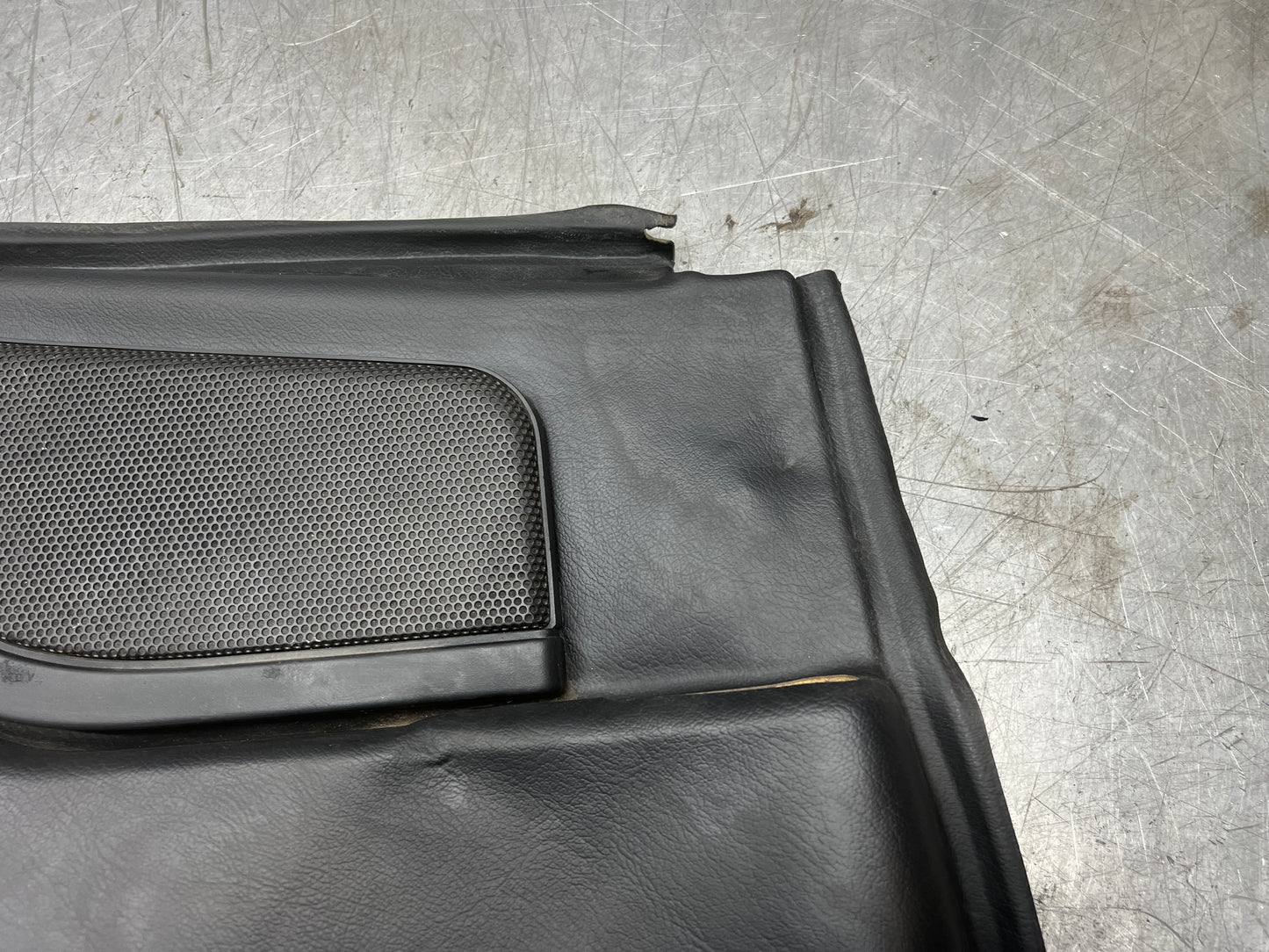 Porsche 944 Left Rear Quarter Trim Card, black  - used 944555021 M490 sound pack