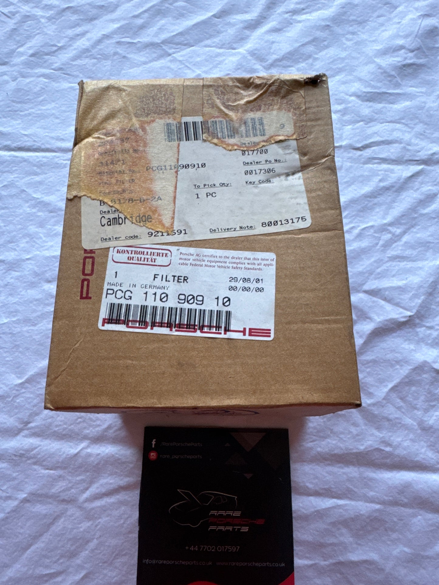 Porsche 911 fuel filter PCG11090910 NOS