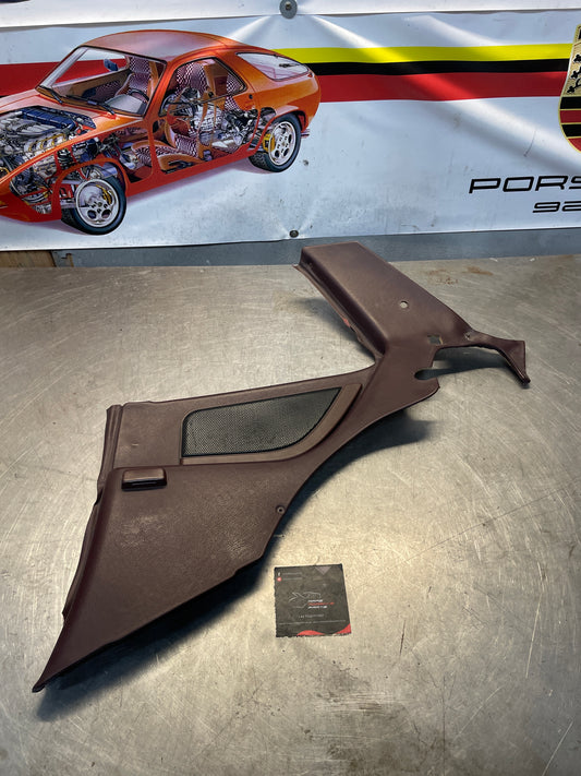 Porsche 944 right Rear Quarter Trim Card, burgundy - used 94455502209 M490 sound pack