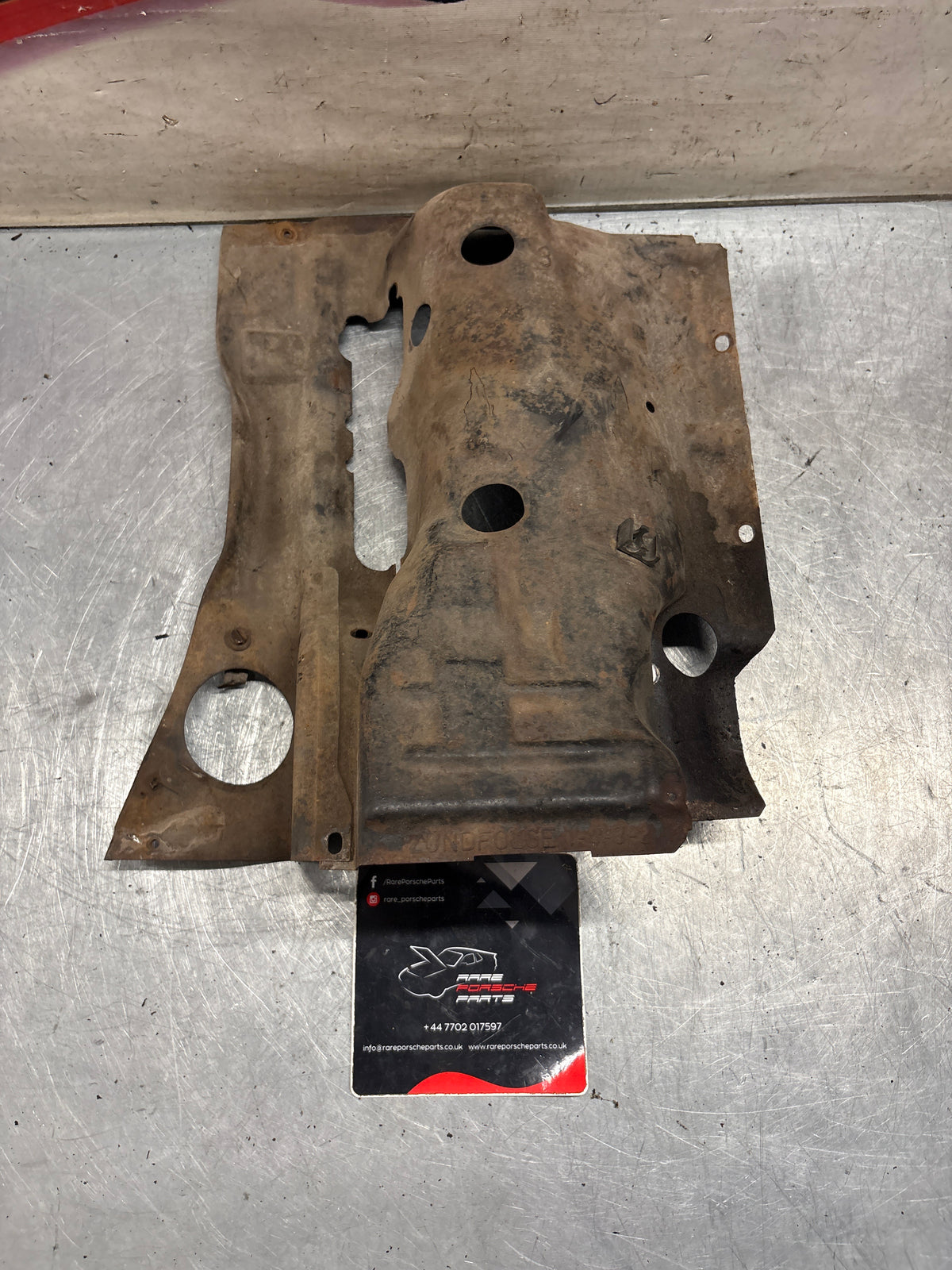 Porsche 914 cylinder cover heat shield, used 022119299A