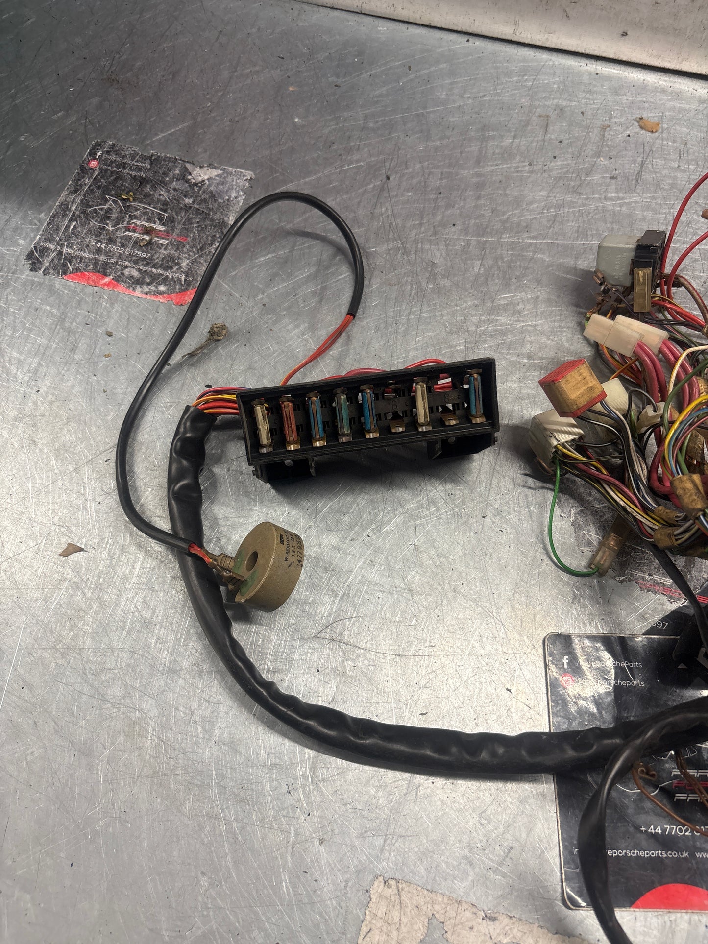 Porsche 924 Turbo / S2 / Carrera GT LHD Engine bay wiring loom with aircon, used 477971071NB