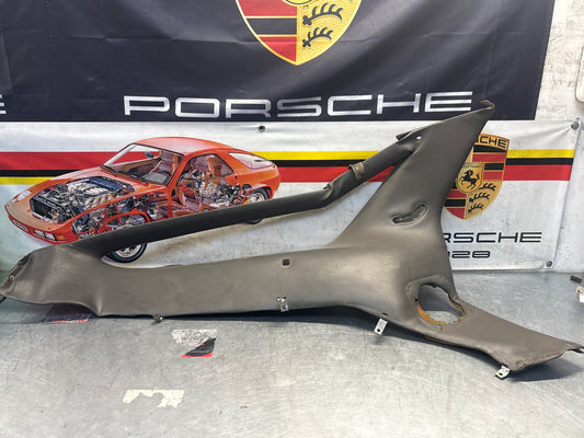 Porsche 928 left side lower side trim panel, grey used 92855502157