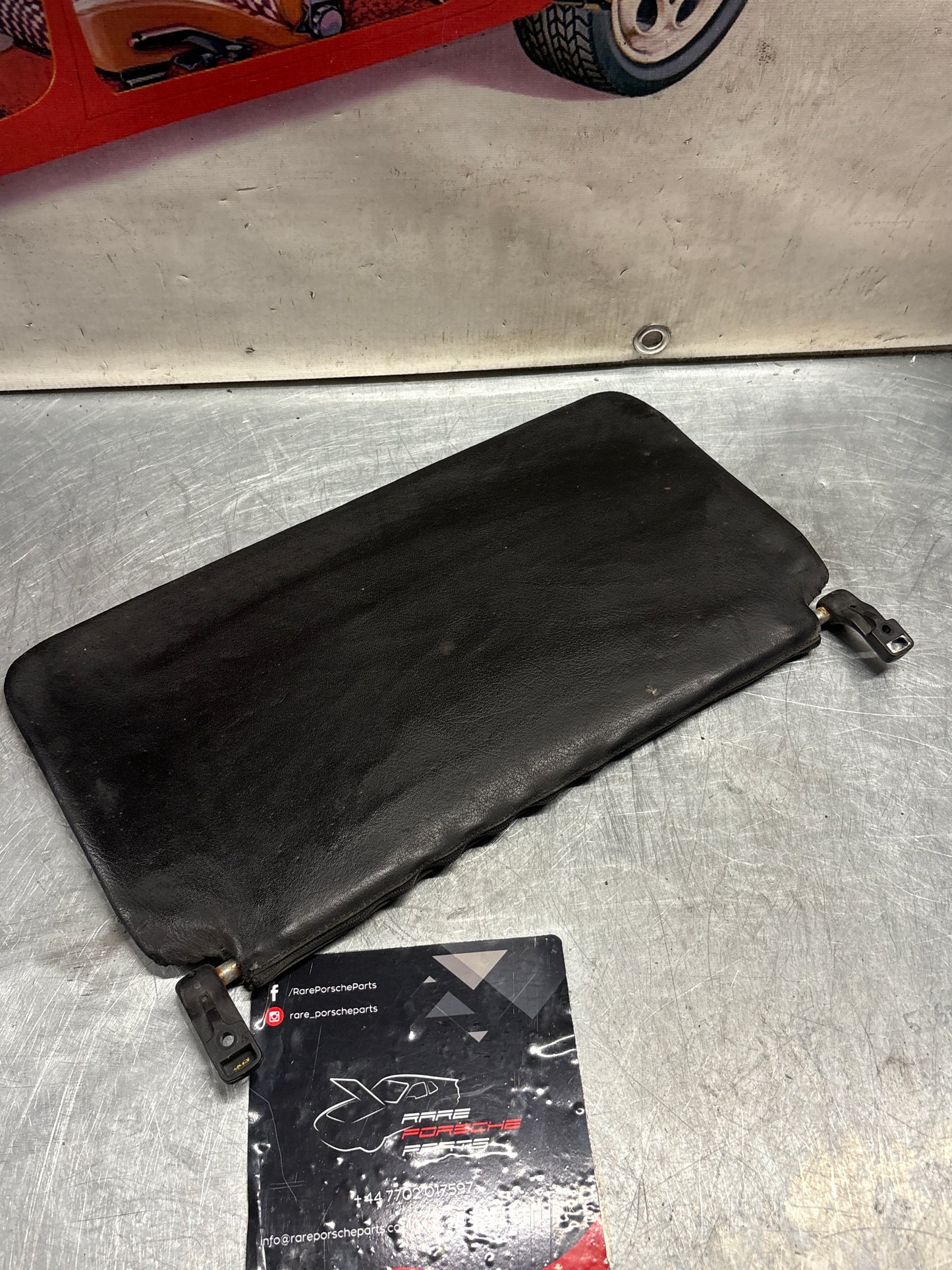 Porsche 928 L+R rear sunvisor, black, used 92873103504