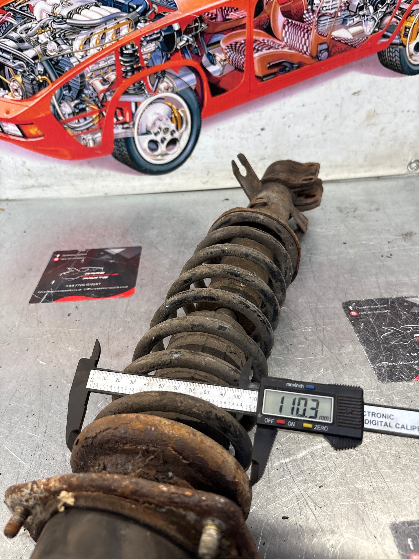 Porsche 944 S2 left, near side, shock absorber , 94434303119 used, spares or repair