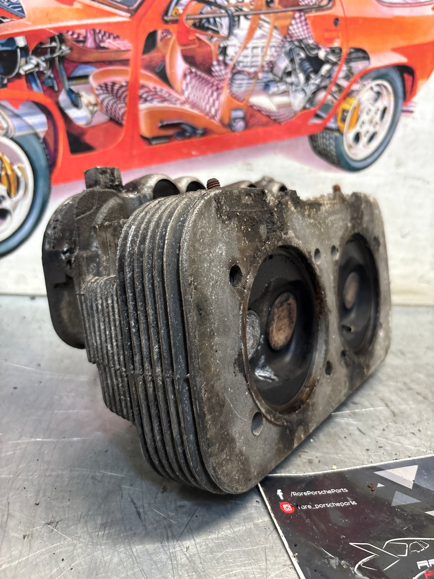 Porsche 914, cylinder head, right side, used 021101371J