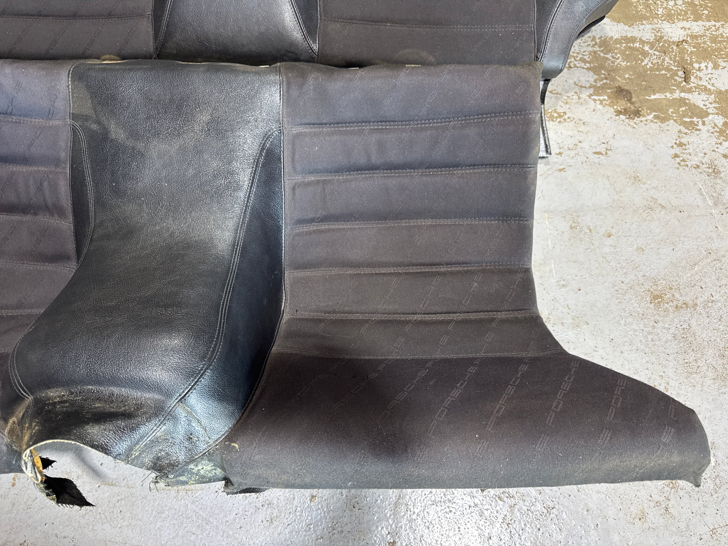 Porsche 924 / Early 944 Porsche Script seat set, Used.
