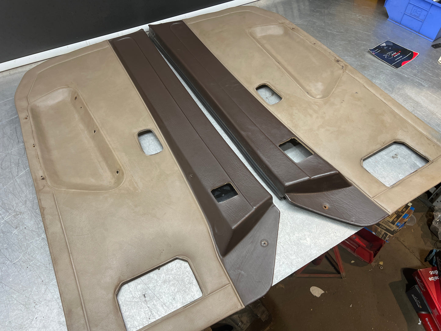 Porsche 924 944 -85.5 pair of Used RHD Porsche brown / beige  / cream door cards, 478867011 / 478867012 used condition
