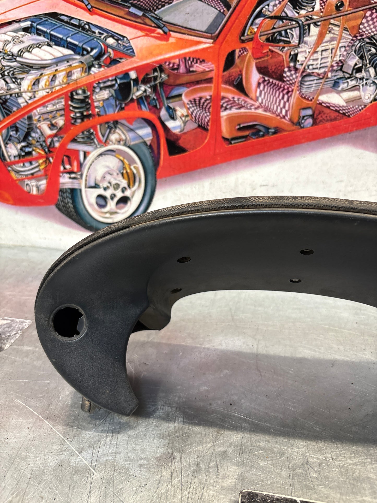 Porsche Boxster 986 dashboard cluster trim,black used 98655205500 / 98655205501