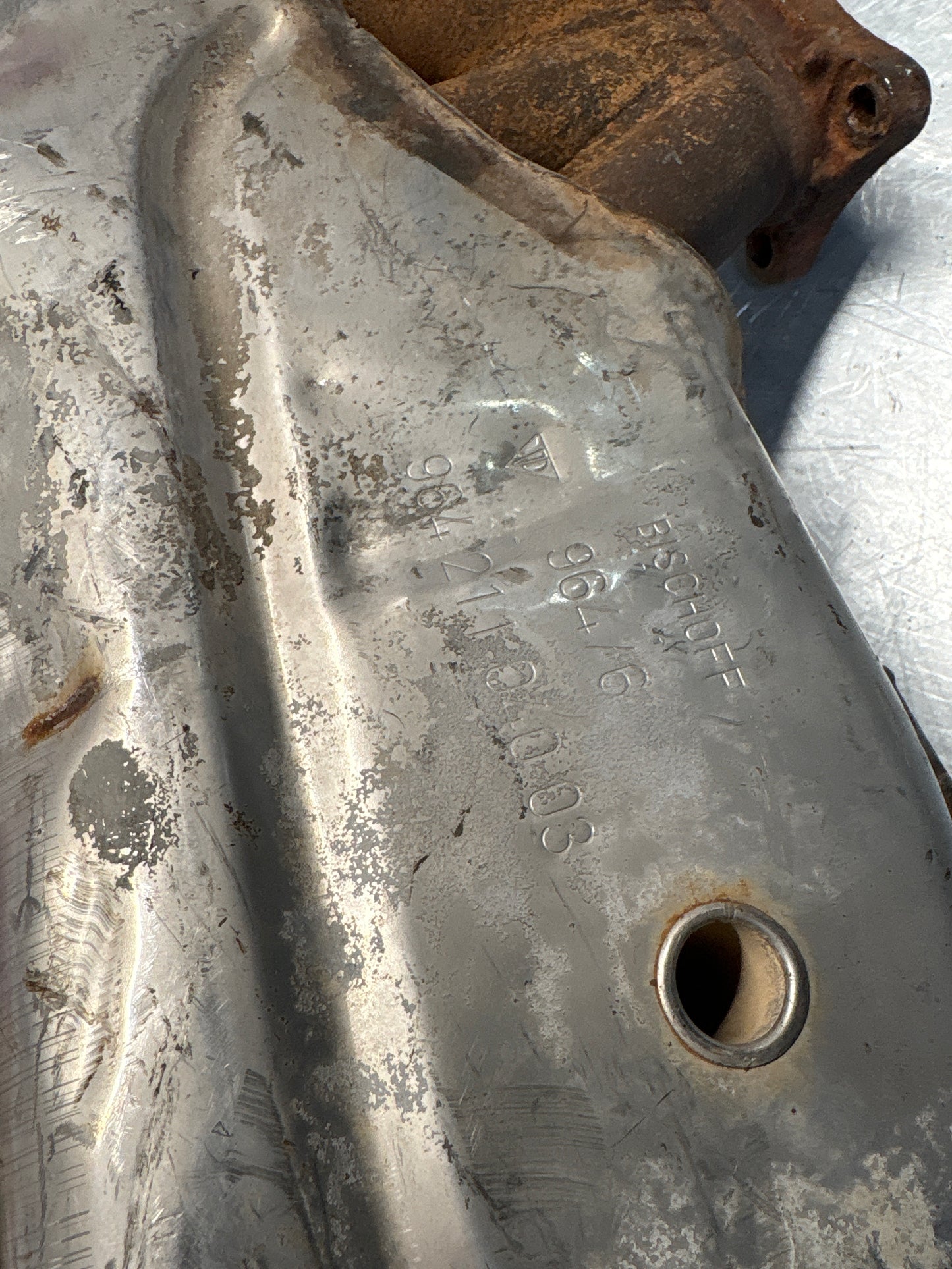 Porsche 911 964 right heat exchanger, used 96421104003