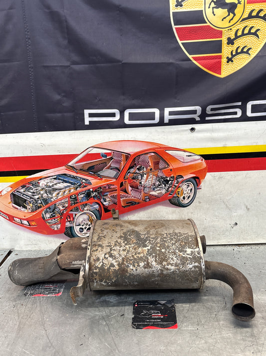 Porsche 928 rear exhaust box, used 92811109701