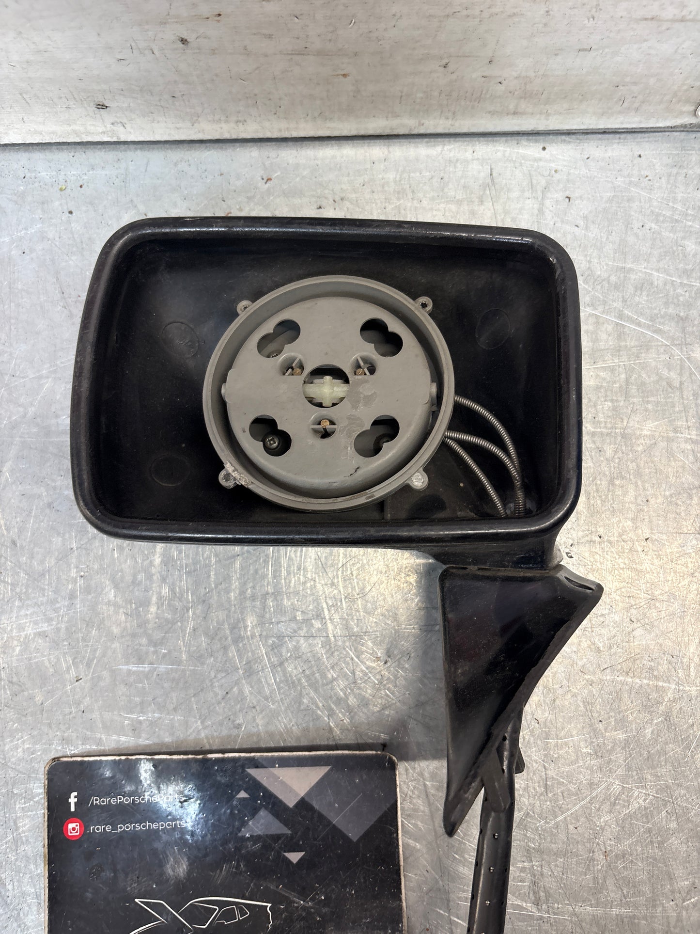 Porsche 924 early left side mirror, used