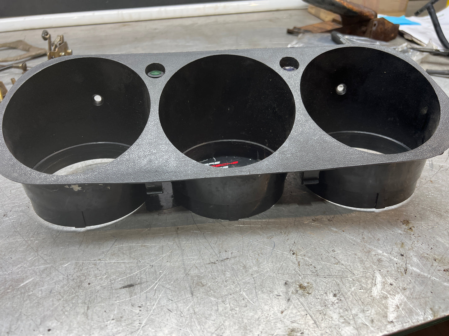 Porsche 924  dash binnacle dial panel speedo surround 477857283 black, with high beam hole, used