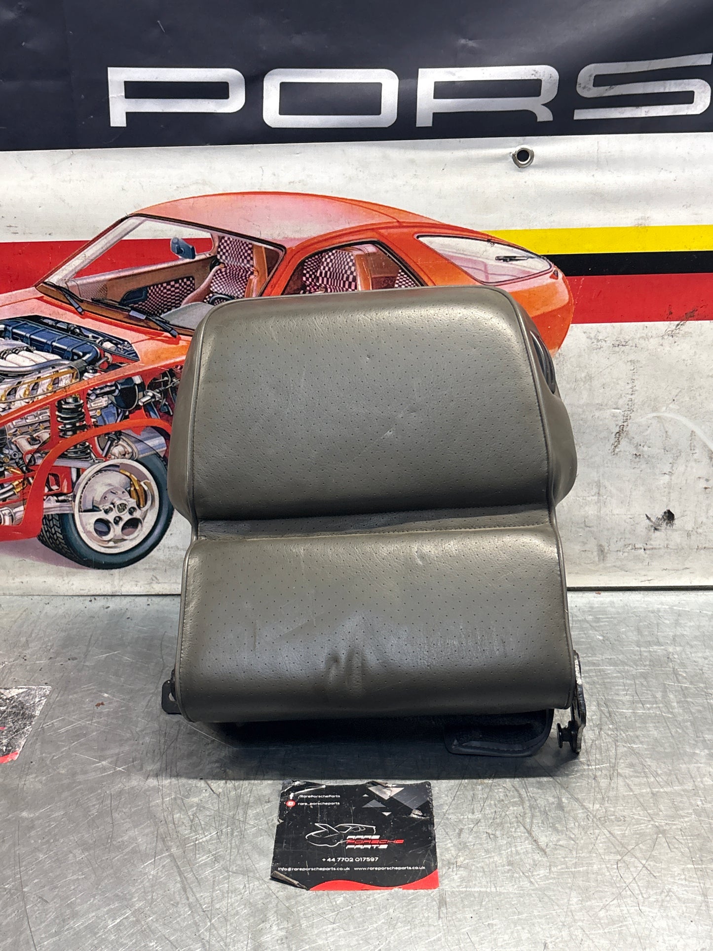 Porsche 928 rear seat backrest, greyish green, used 92852203752