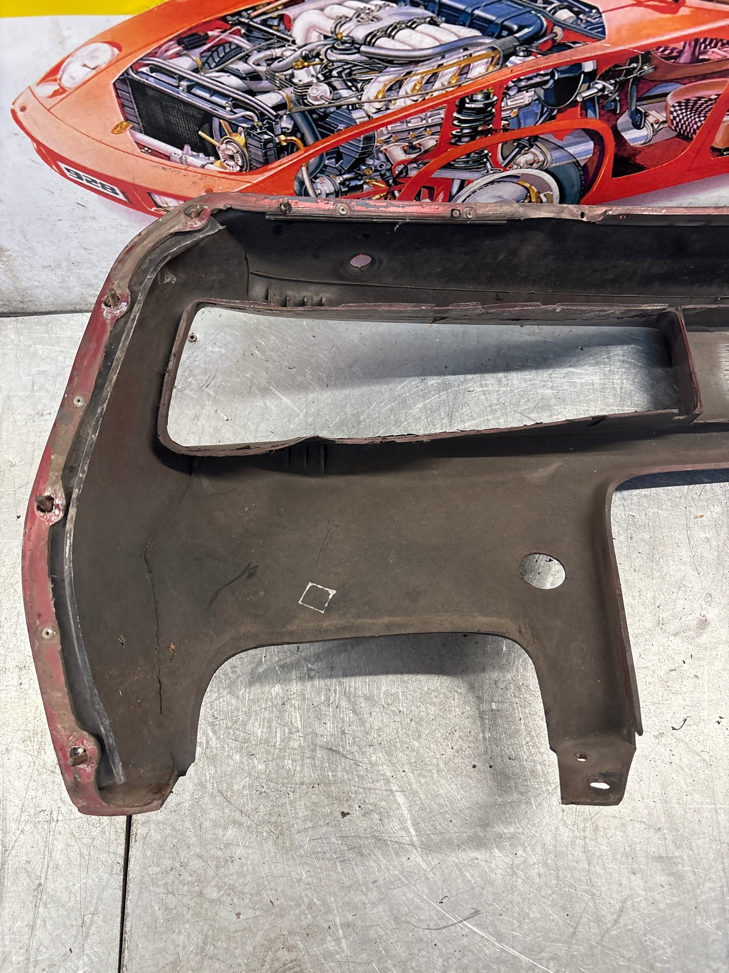 Porsche 928 front bumper cover panel, used 92850501306