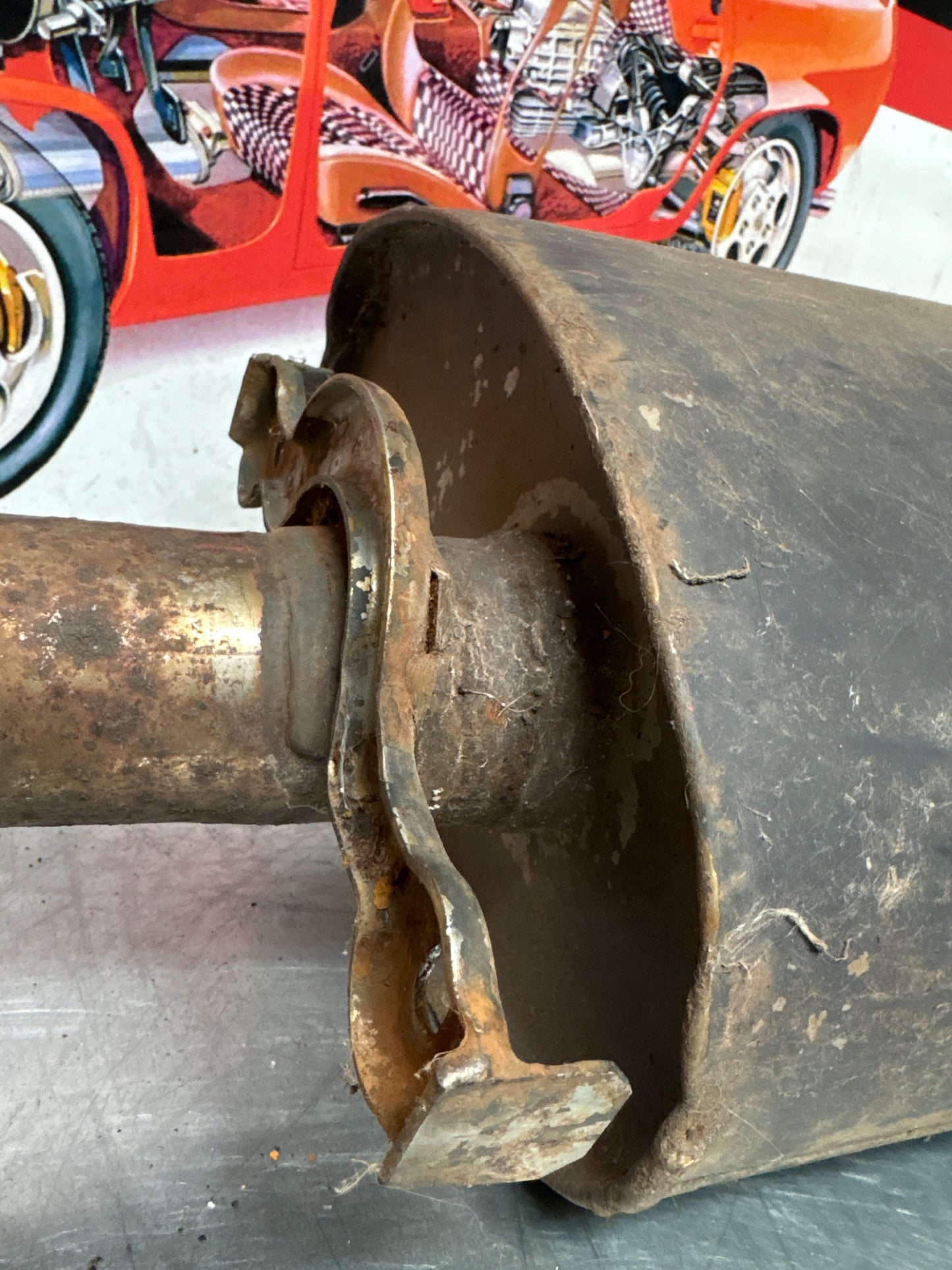 Porsche 944 S S2 genuine exhaust system rear muffler, used 94411104103