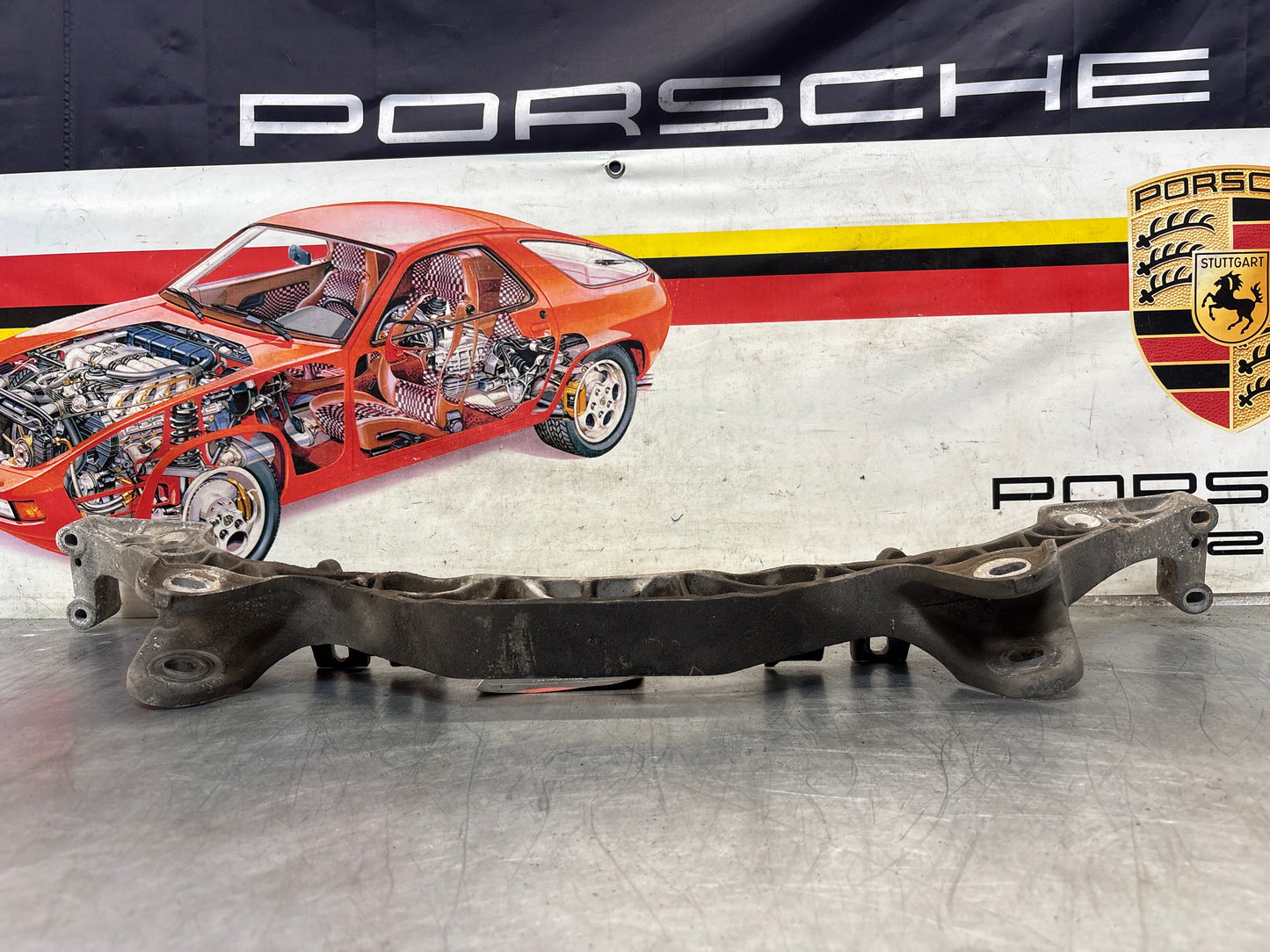 Porsche 928 rear gearbox subframe, used 92833113115