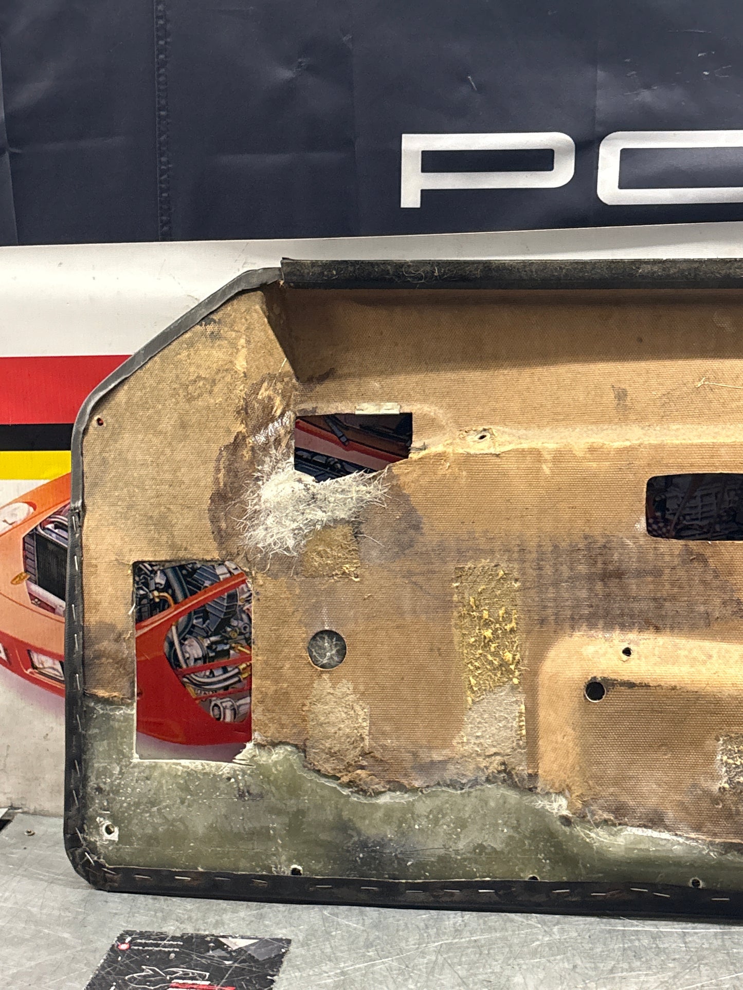 Porsche 944 left side Black door card, used 94455501701