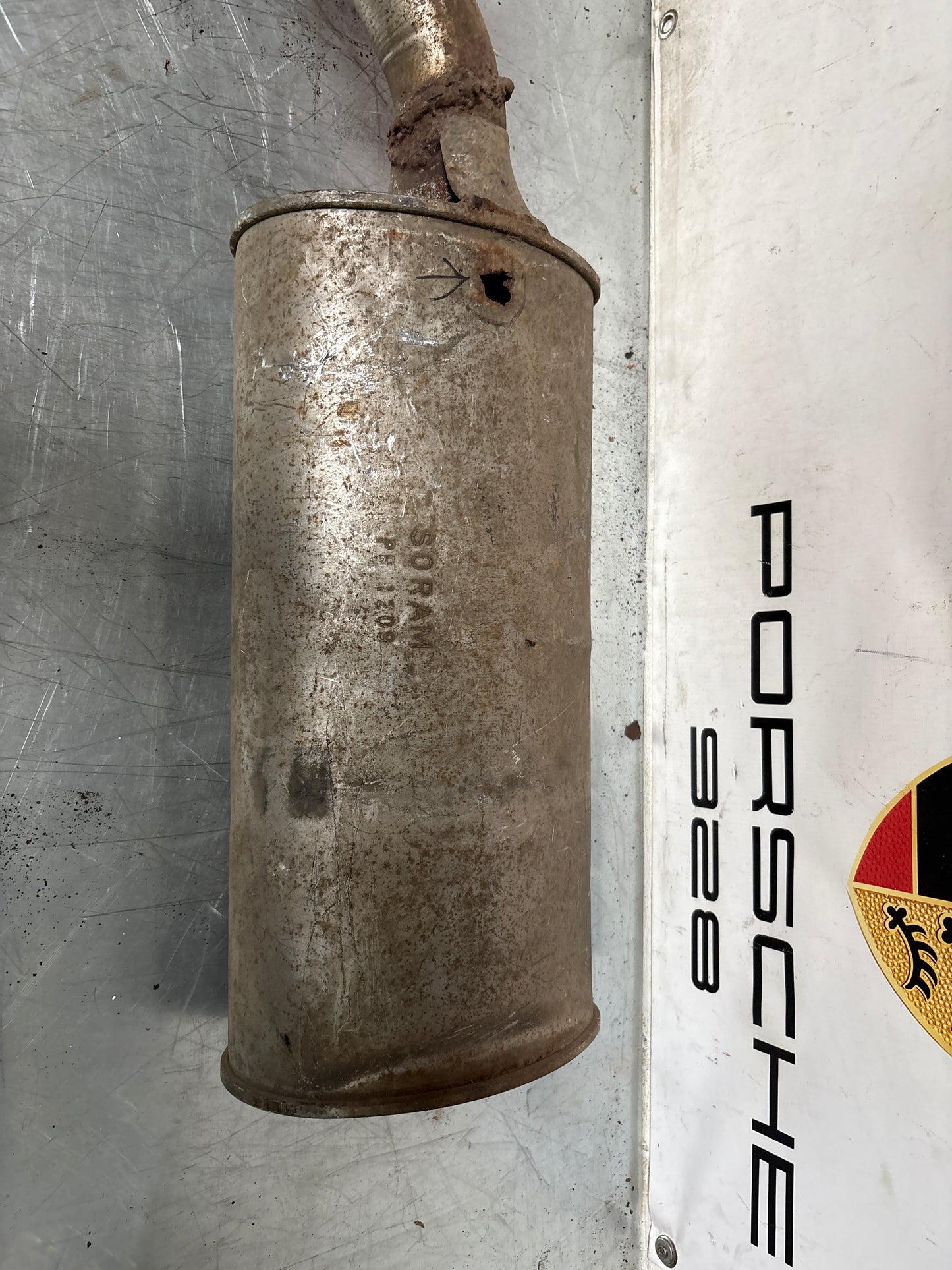 Porsche 924 Turbo / Carrera GT exhaust system rear muffler, for spares or repair