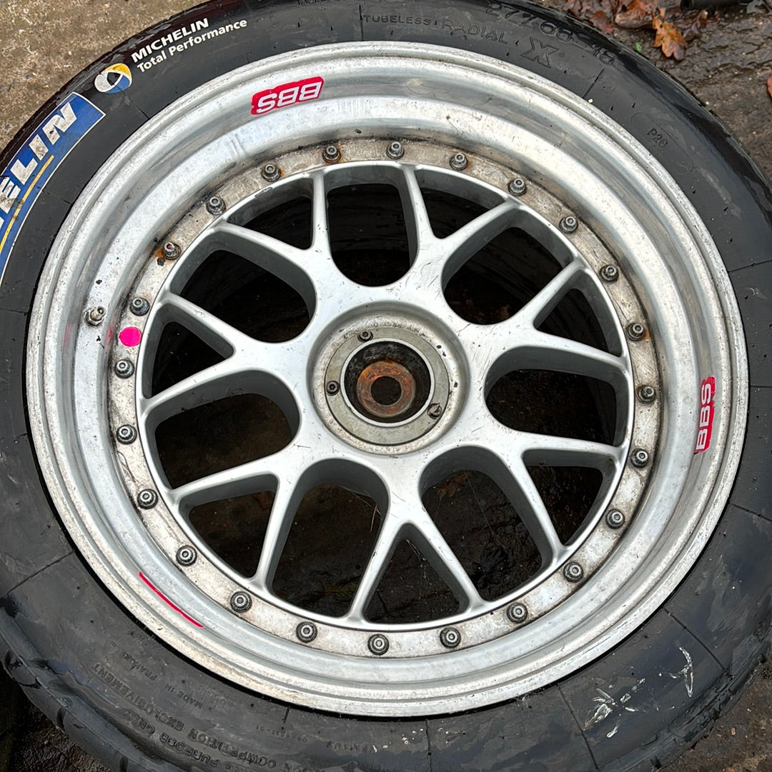 Porsche 997 set di ruote BBS Cup da 18" con pneumatici, usati