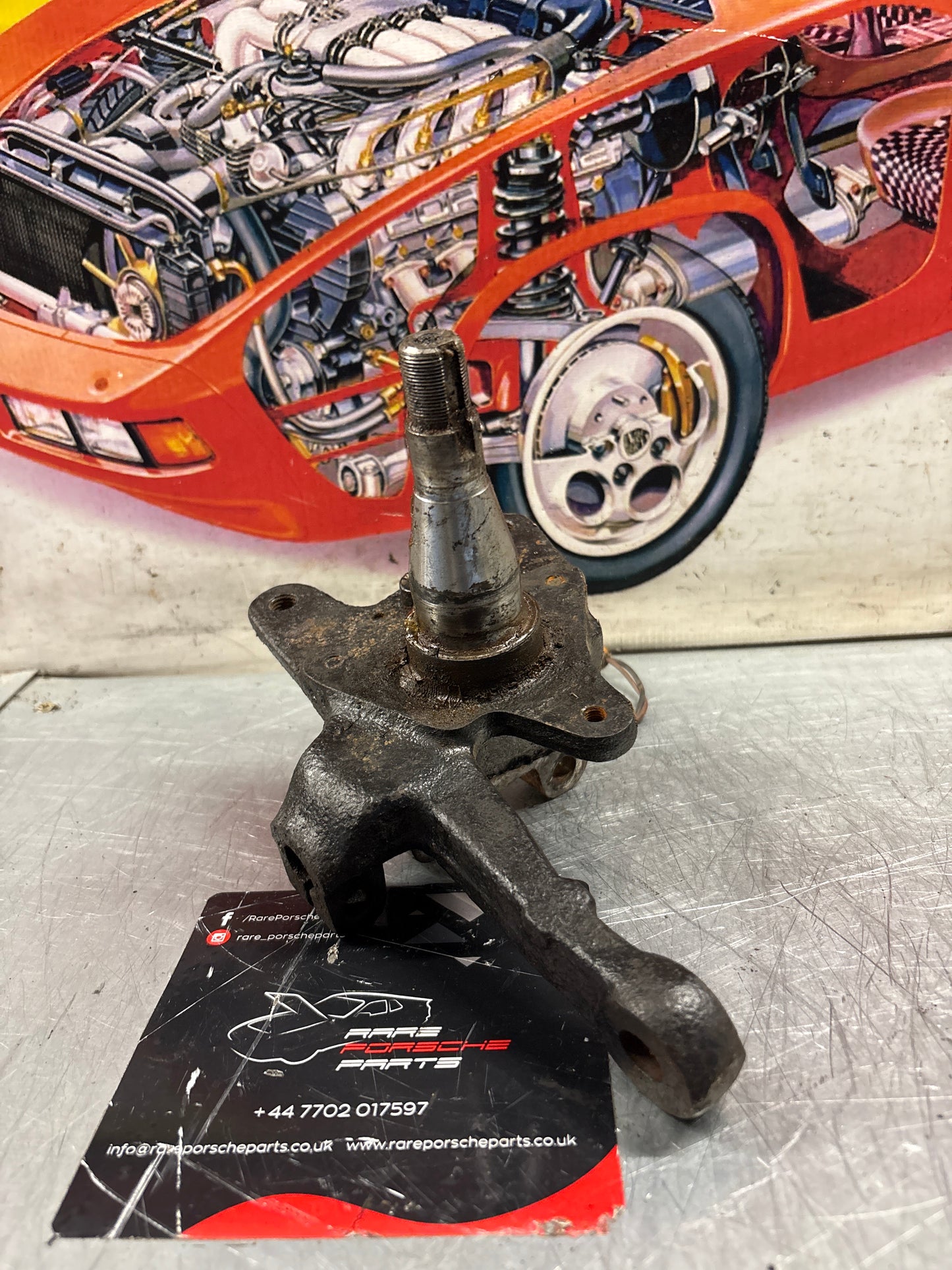Porsche 944 S2 front right knuckle, spindle, 95134165606, used