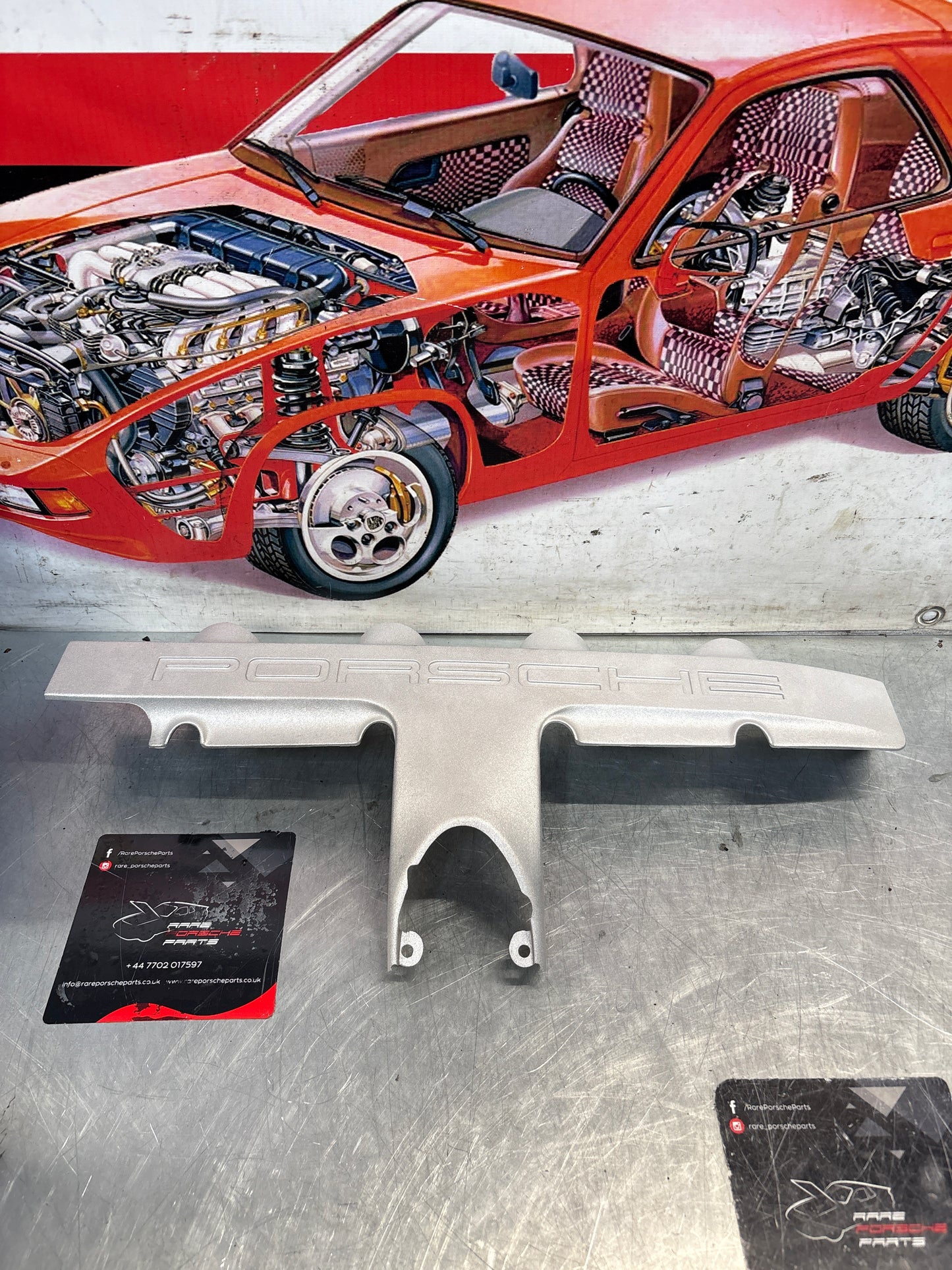 Porsche 968 fuel rail intake cover, refurbished 94411038000