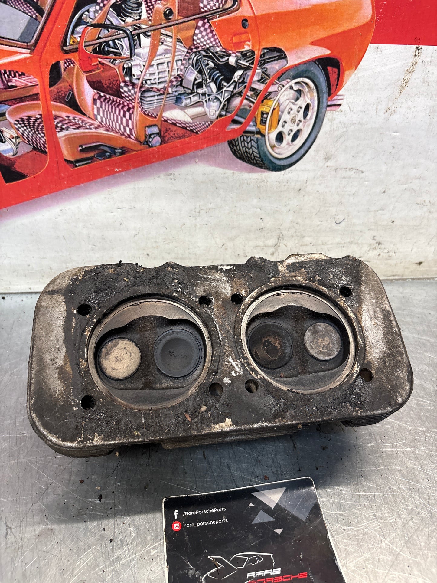 Porsche 914, cylinder head, right side, used 021101371J