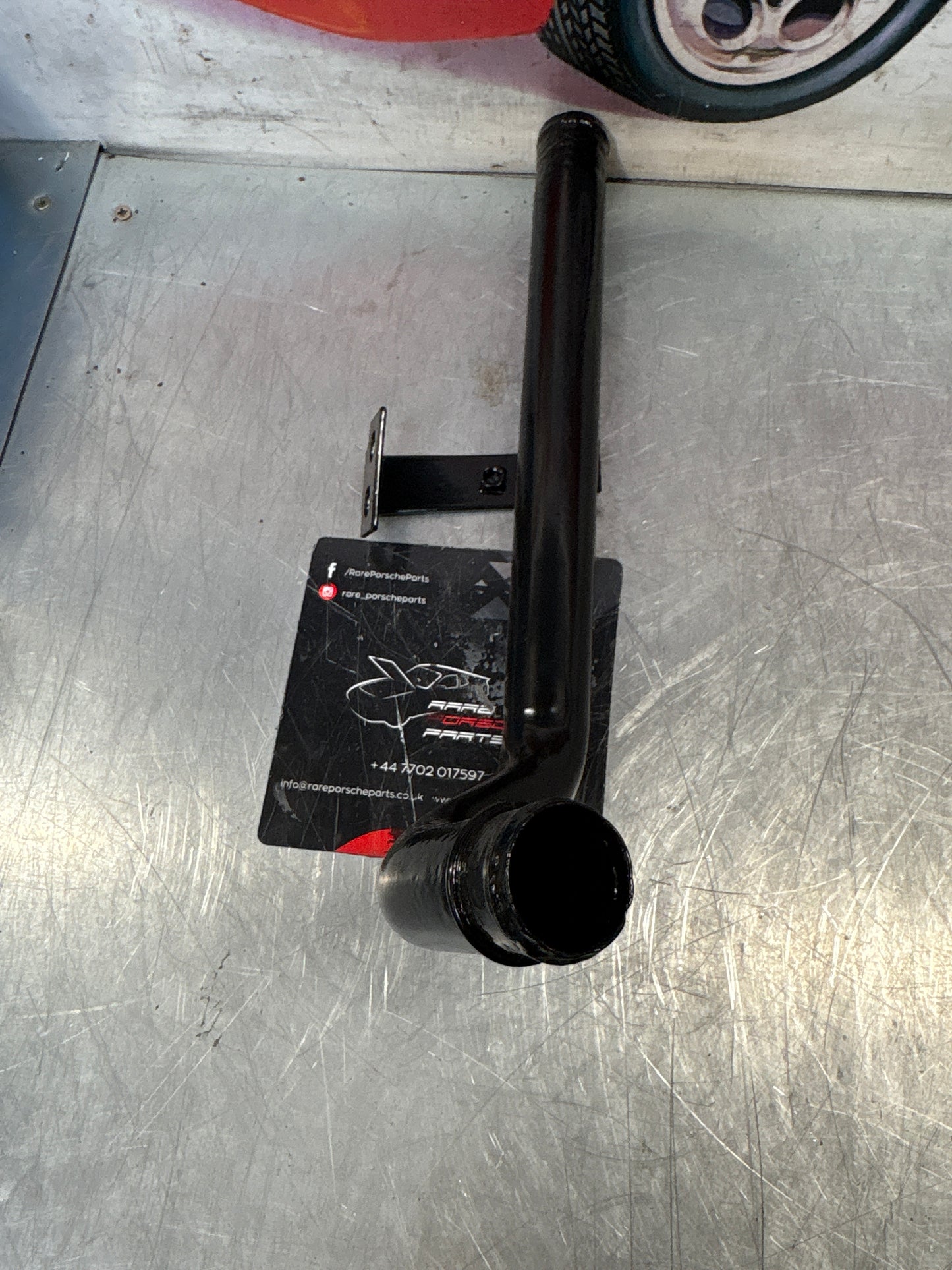 Porsche 924 turbo coolant Water tube pipe 93110605104 powder coated