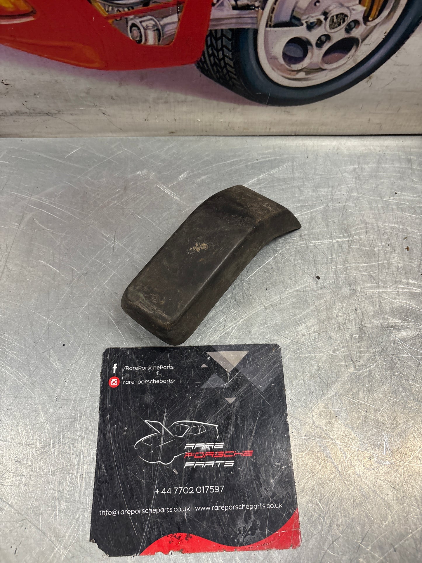 Porsche 924 / 944 front right bumper guard, used 477807156A