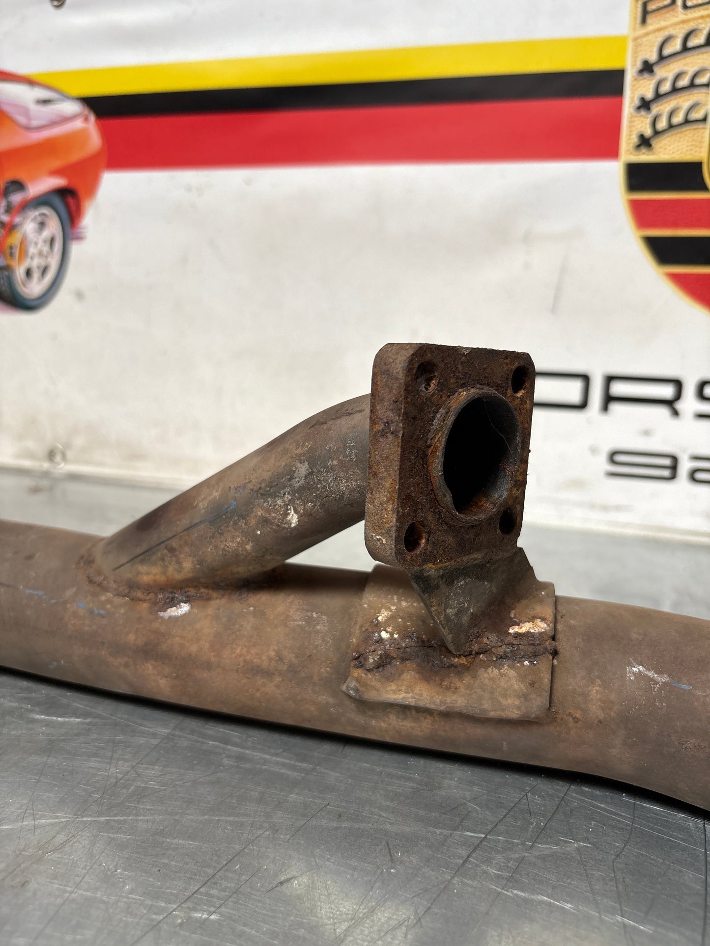 Porsche 924 Turbo Down Pipe, middle section, used 93111105102