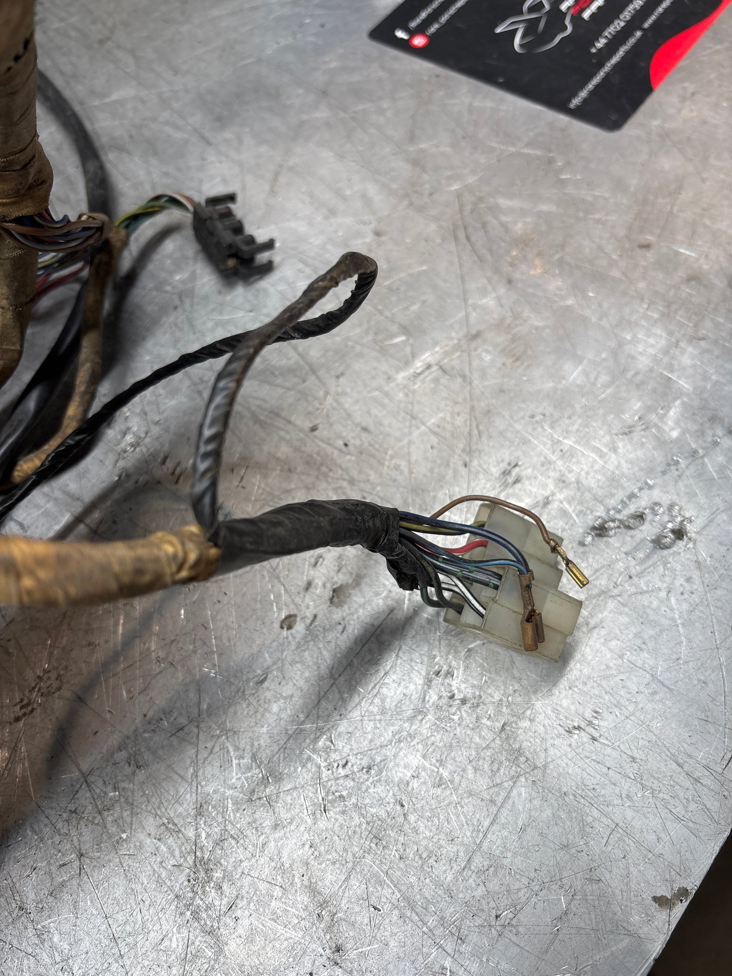 Porsche 944 1983 interior wiring loom, front (dash) section, used, with sunroof