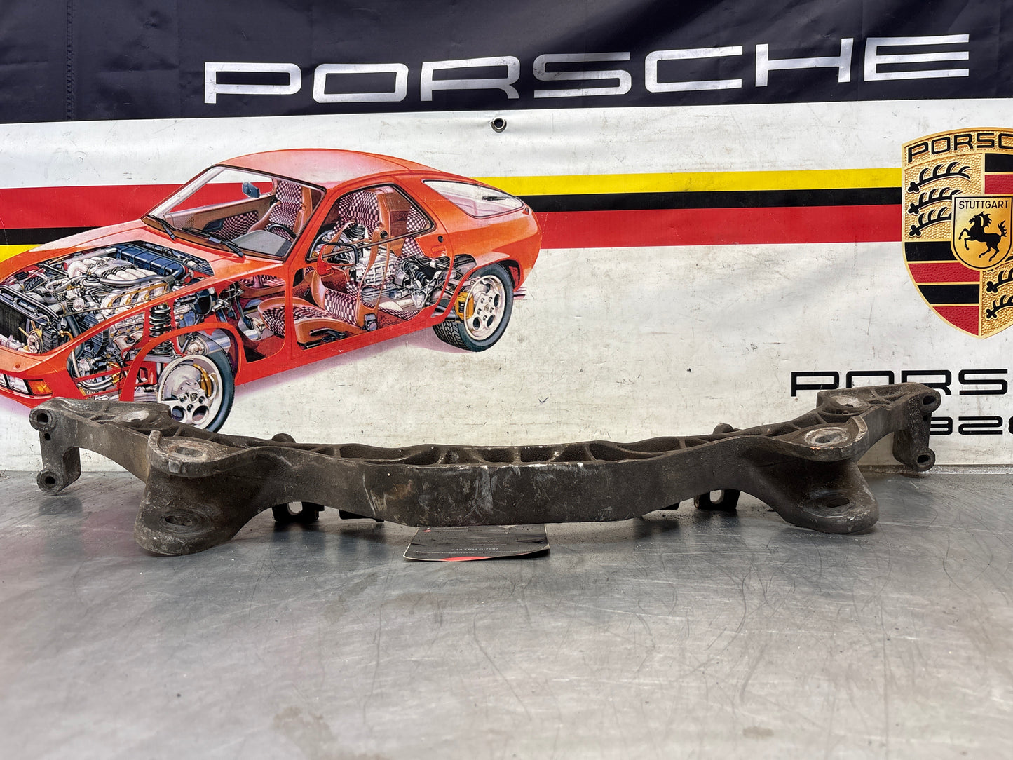 Porsche 928 rear gearbox subframe, used 92833113115
