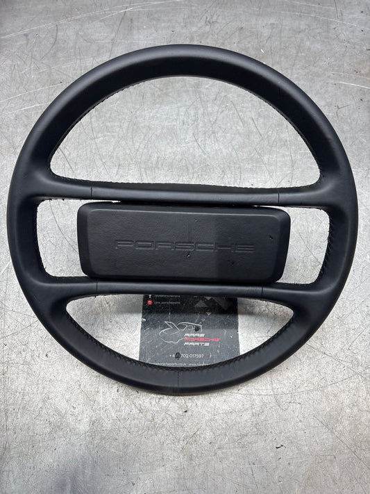 Porsche 928 black steering wheel 380mm 92834708402, used