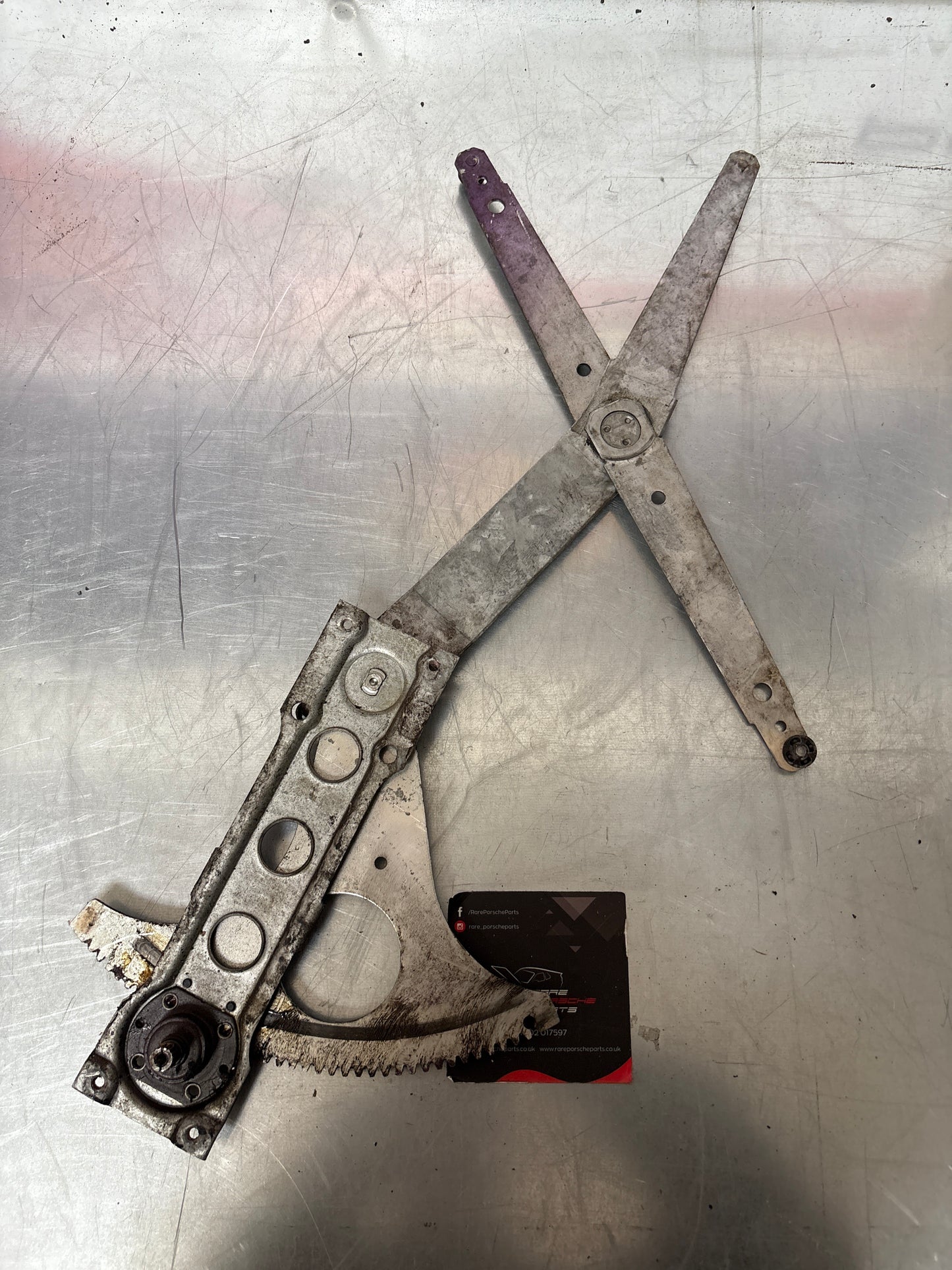 Porsche 924 944 Manual window regulator, used, left 477837441A