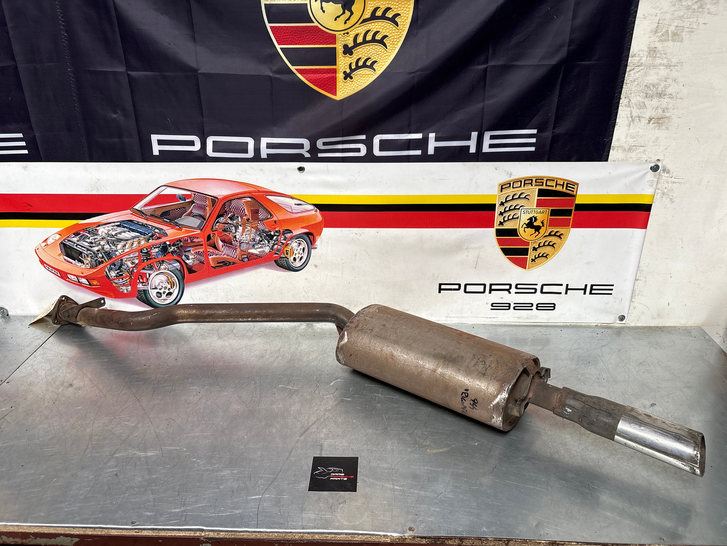 Porsche 924S / 944 2.5 N/A Exhaust system rear muffler, used