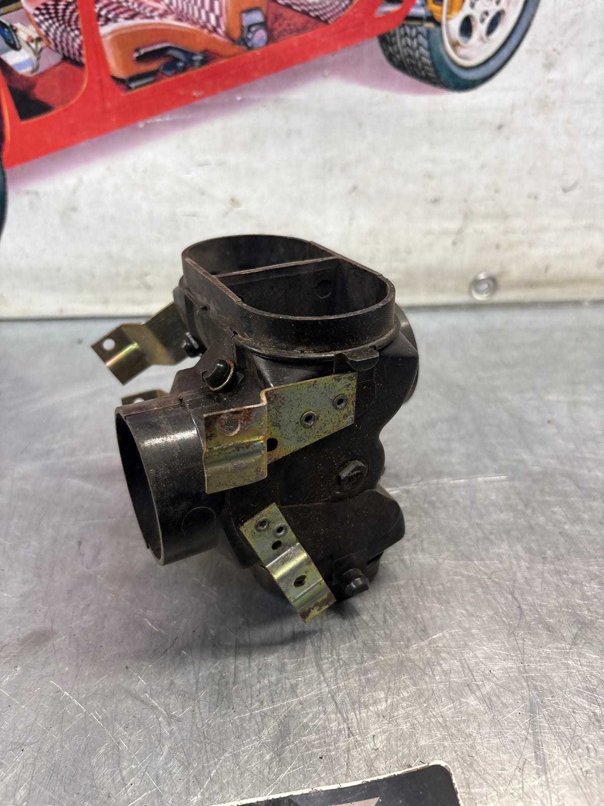 Porsche 914 front left air control box, 91457114910 Used
