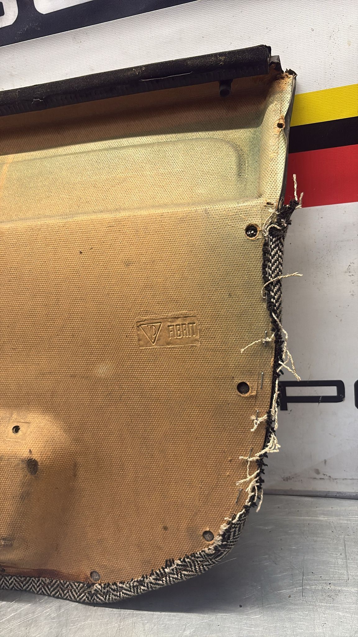 Porsche 924 / 944 early left Used door card, black, LHD 477867011