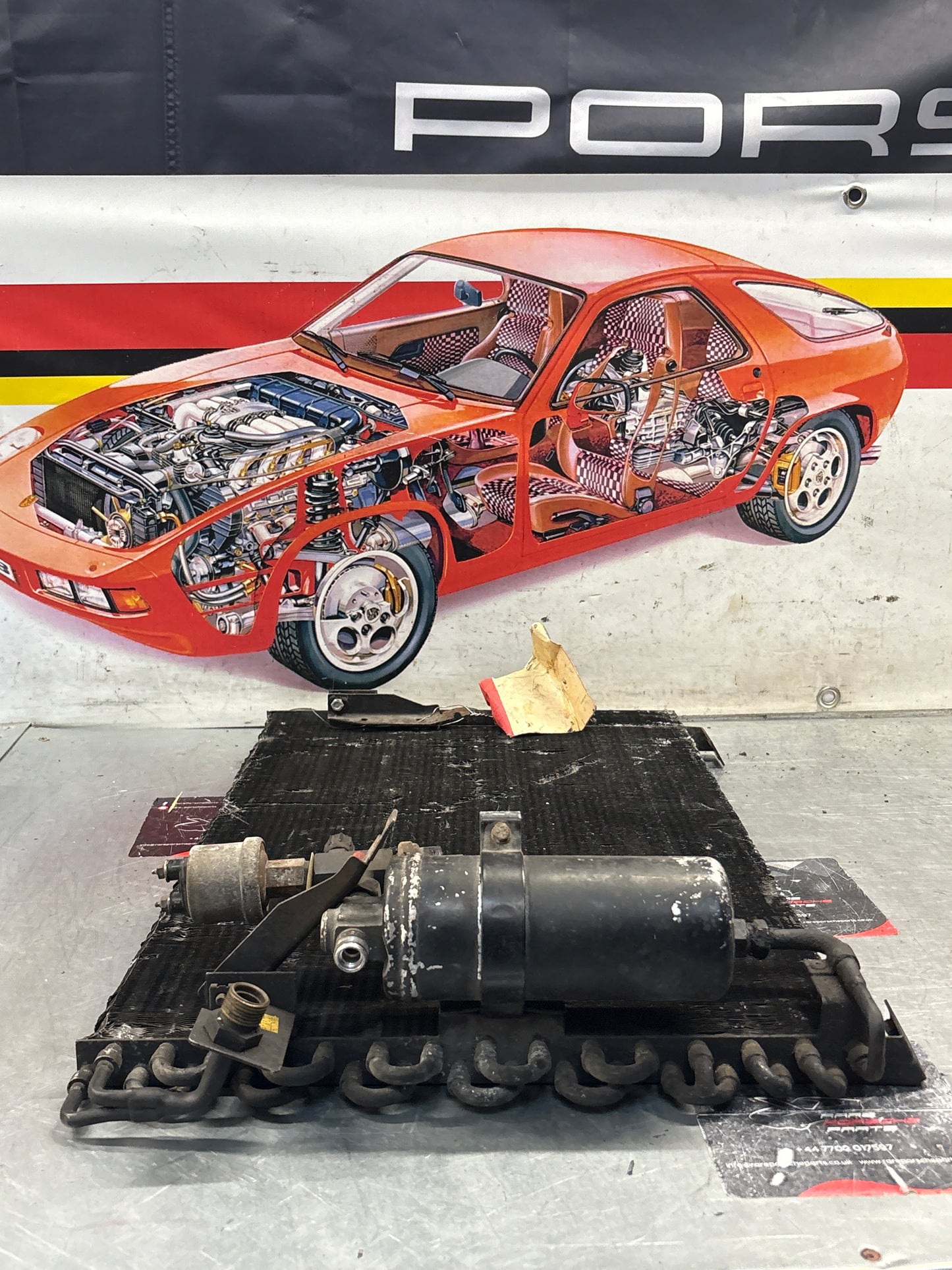 Porsche 928 AC Condenser, used 92857314303