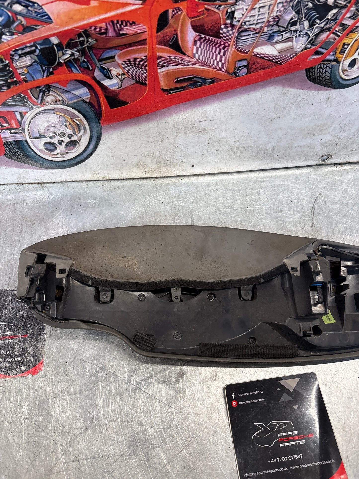 Porsche 911 996 dasboard cluster trim, used, grey 99655205902