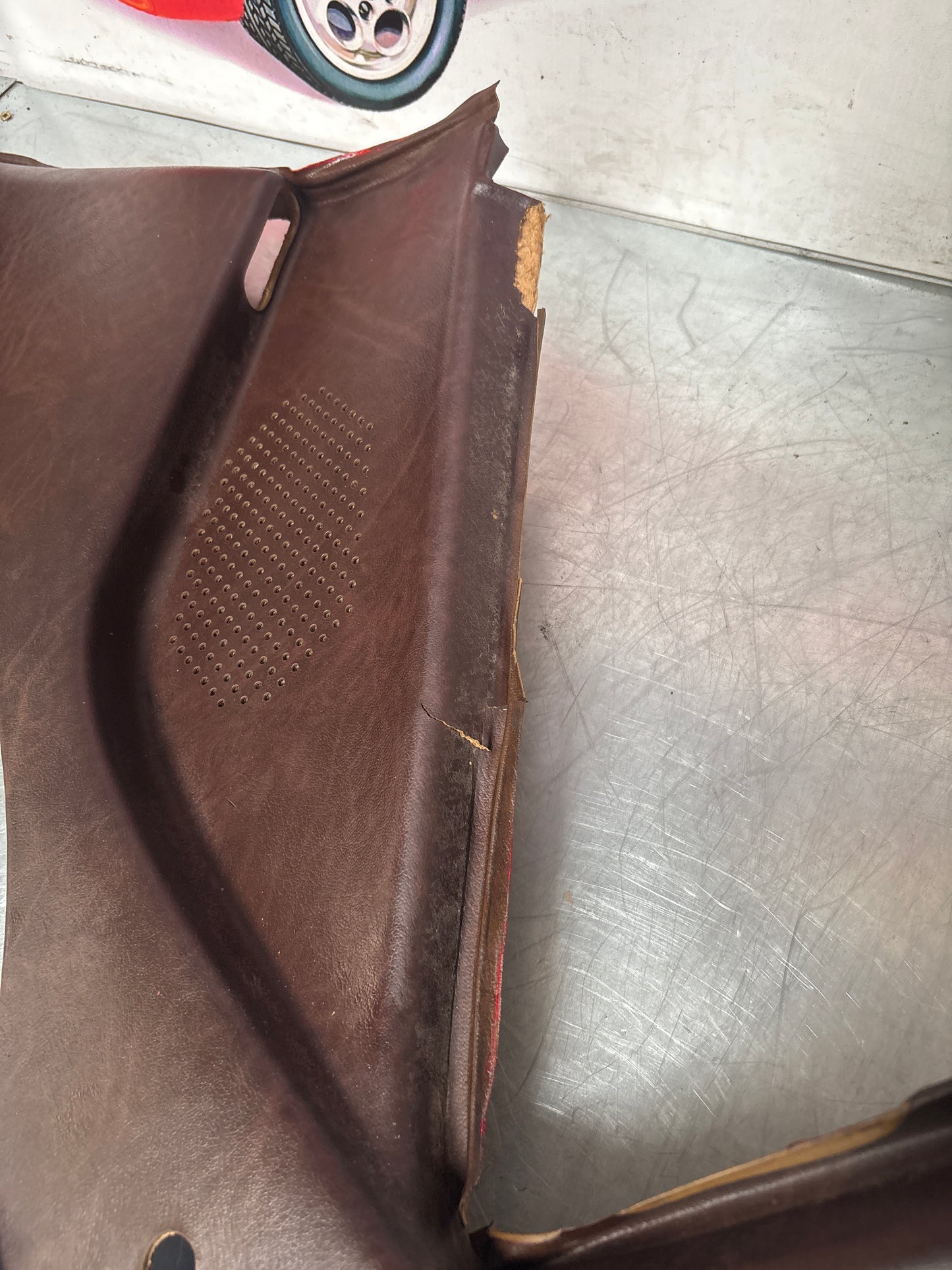 Porsche 944 924 brown rear interior C Post trims/cards. Quarter panel trim used 94455502101 94455502201