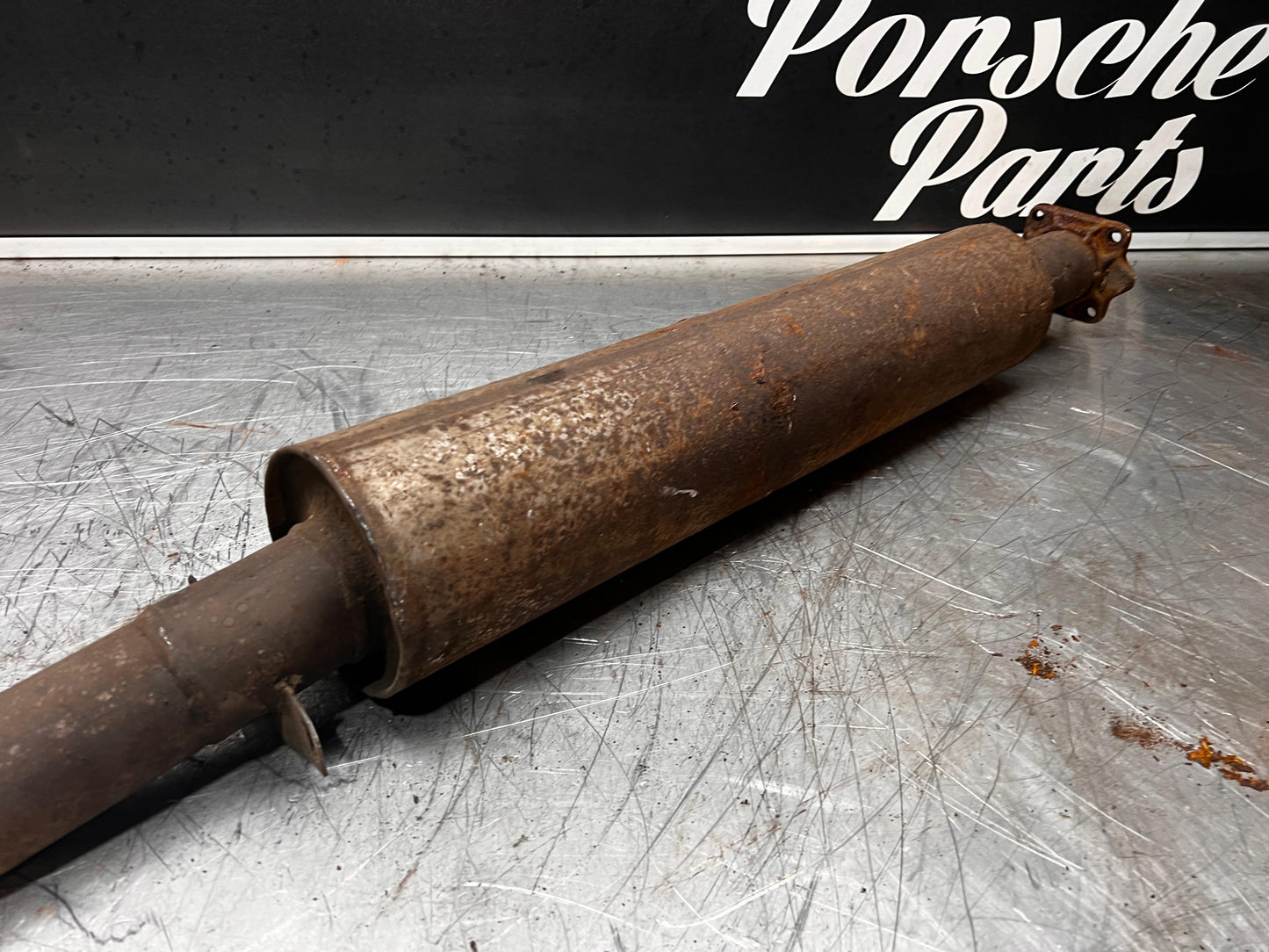 Porsche 924 Turbo exhaust silencer with wastegate 93111190500 93111190100 spares or repair