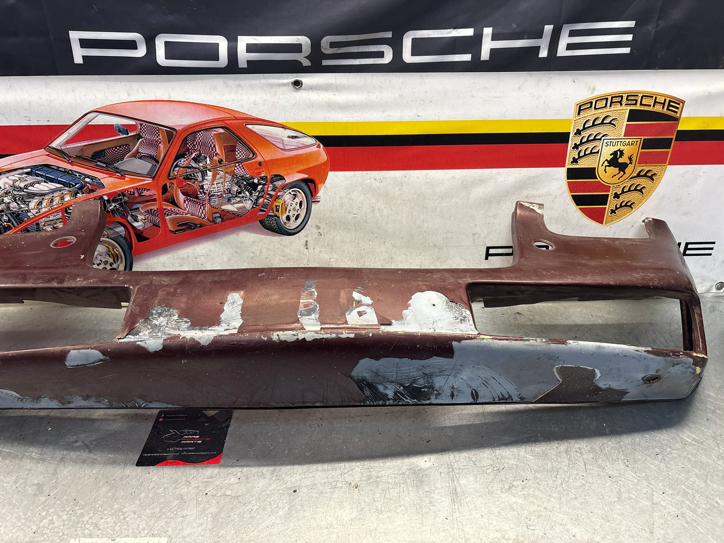 Porsche 928 front bumper cover panel, used 92850501306