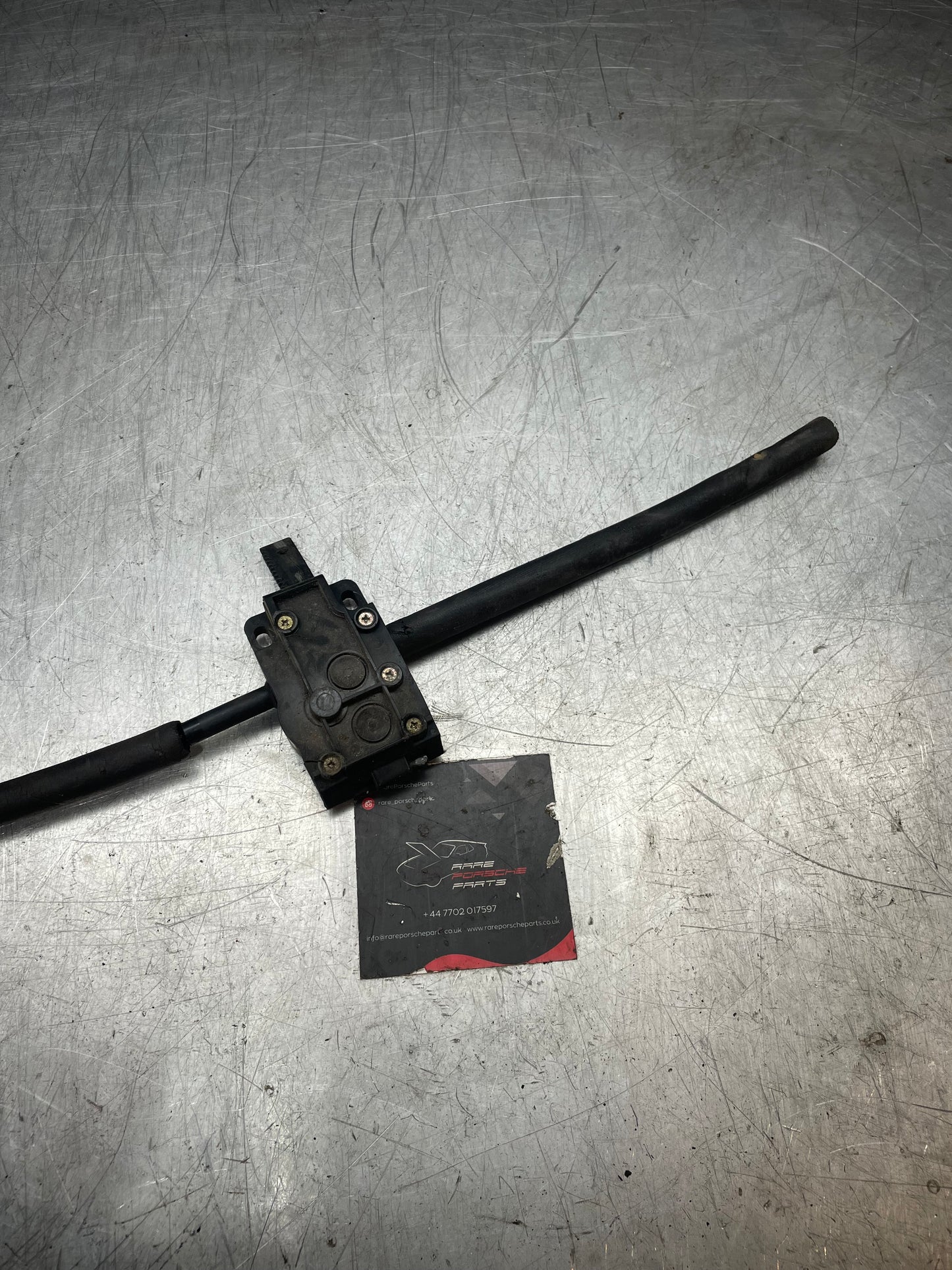 Porsche 924S/944 oval dash sunroof cable with housing and gearboxes, 94456404101, used