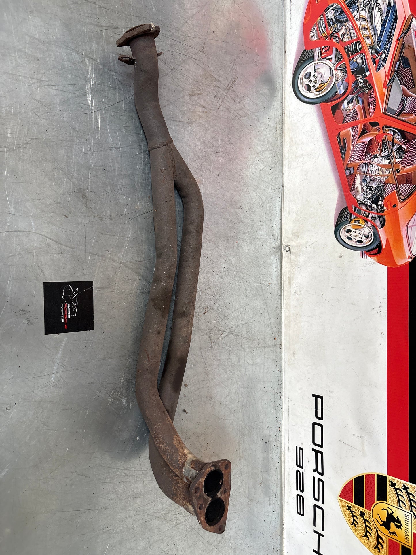 Porsche 924 exhaust pipe, used LHD only! 477253101H