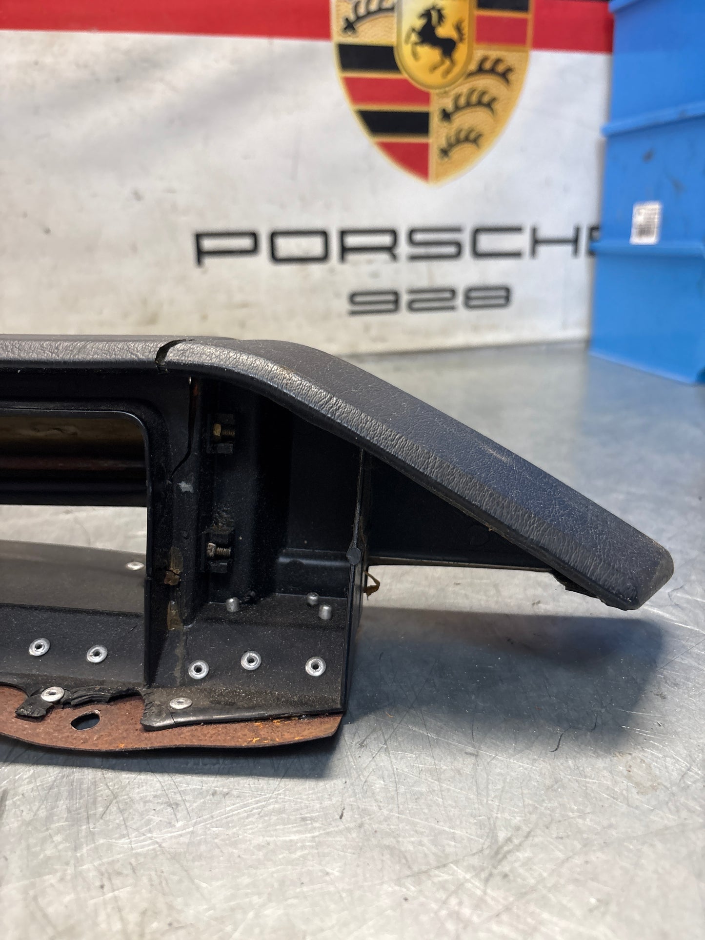 Porsche 928 marine blue door armrest, right, off side, 92855510203, used
